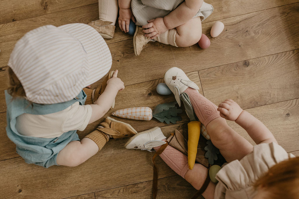 Milk Bunnies // Cute Critters Leather Shoes Baby and Toddler Bunny
