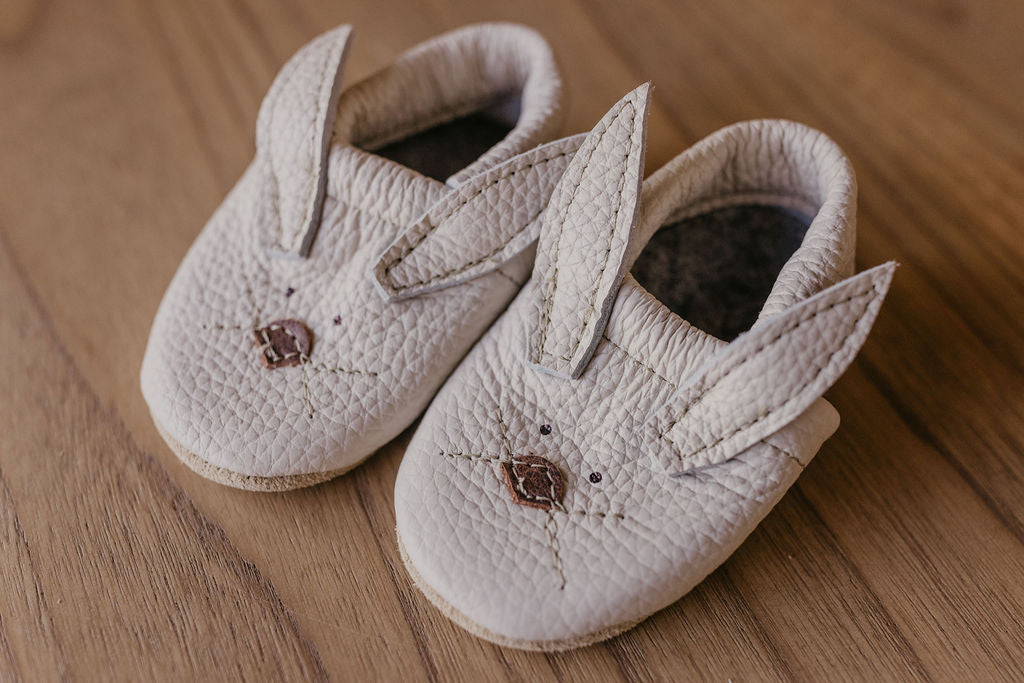 Milk Bunnies // Cute Critters Leather Shoes Baby and Toddler Bunny