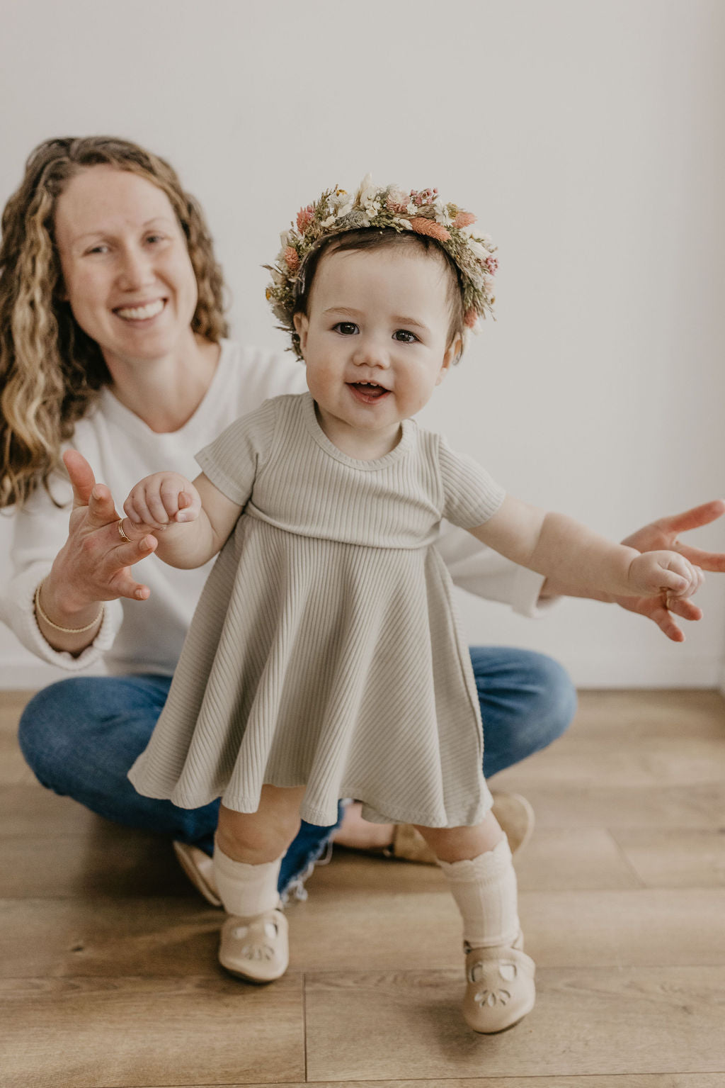 Flax T-strap Shoes Baby and Toddler Baby Shoes Starry Knight Design