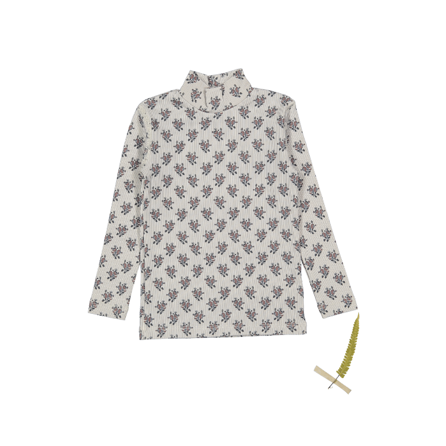 The Printed Tutleneck - Vintage Rose