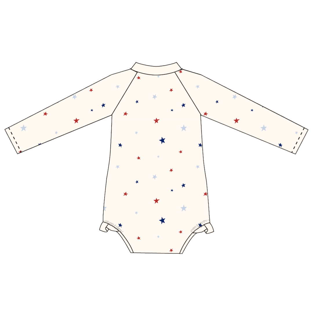 Little Fireworks Long Sleeve Swimsuit