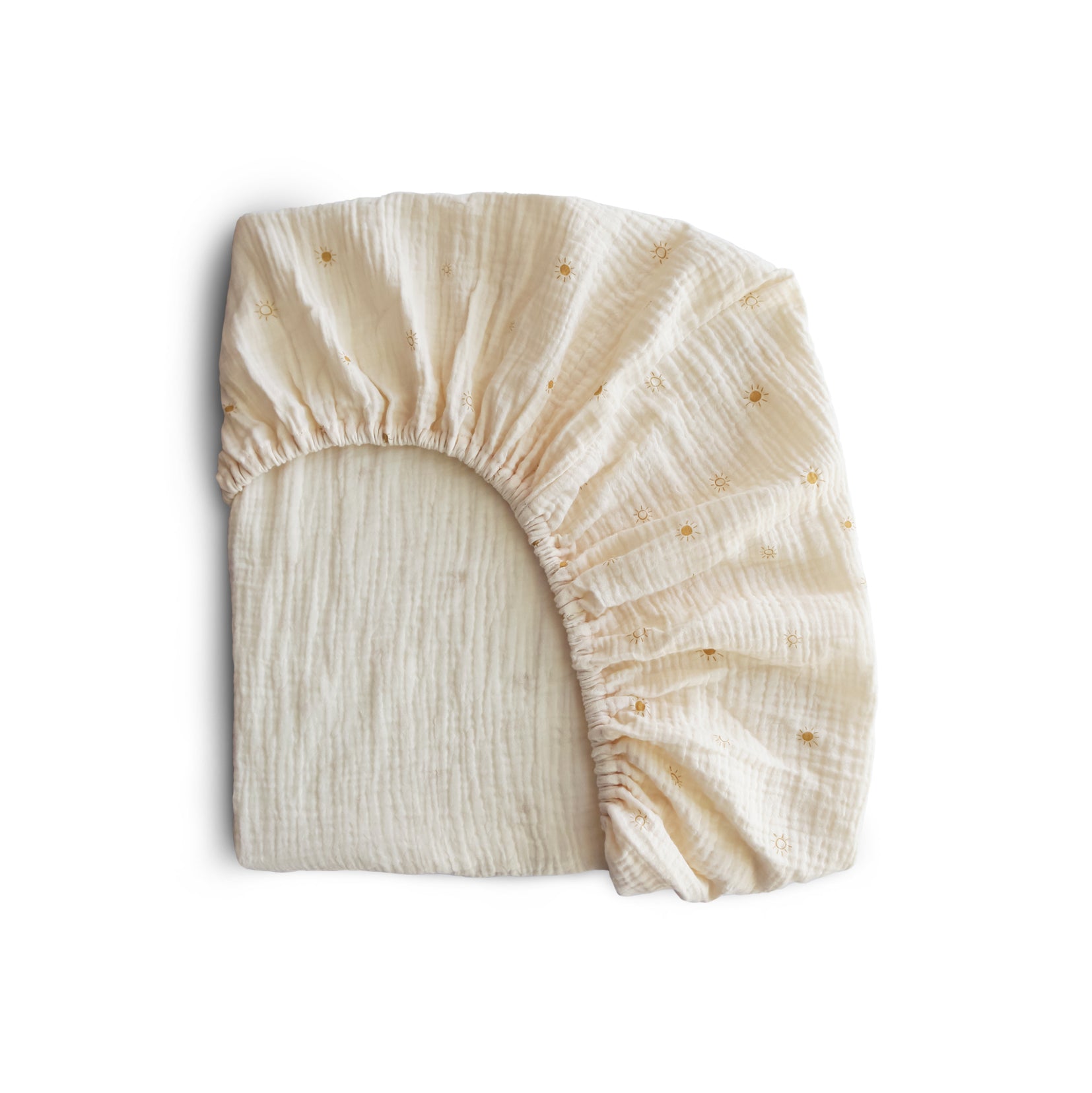 Mini Muslin Crib Sheet mini crib sheet Mushie Sun