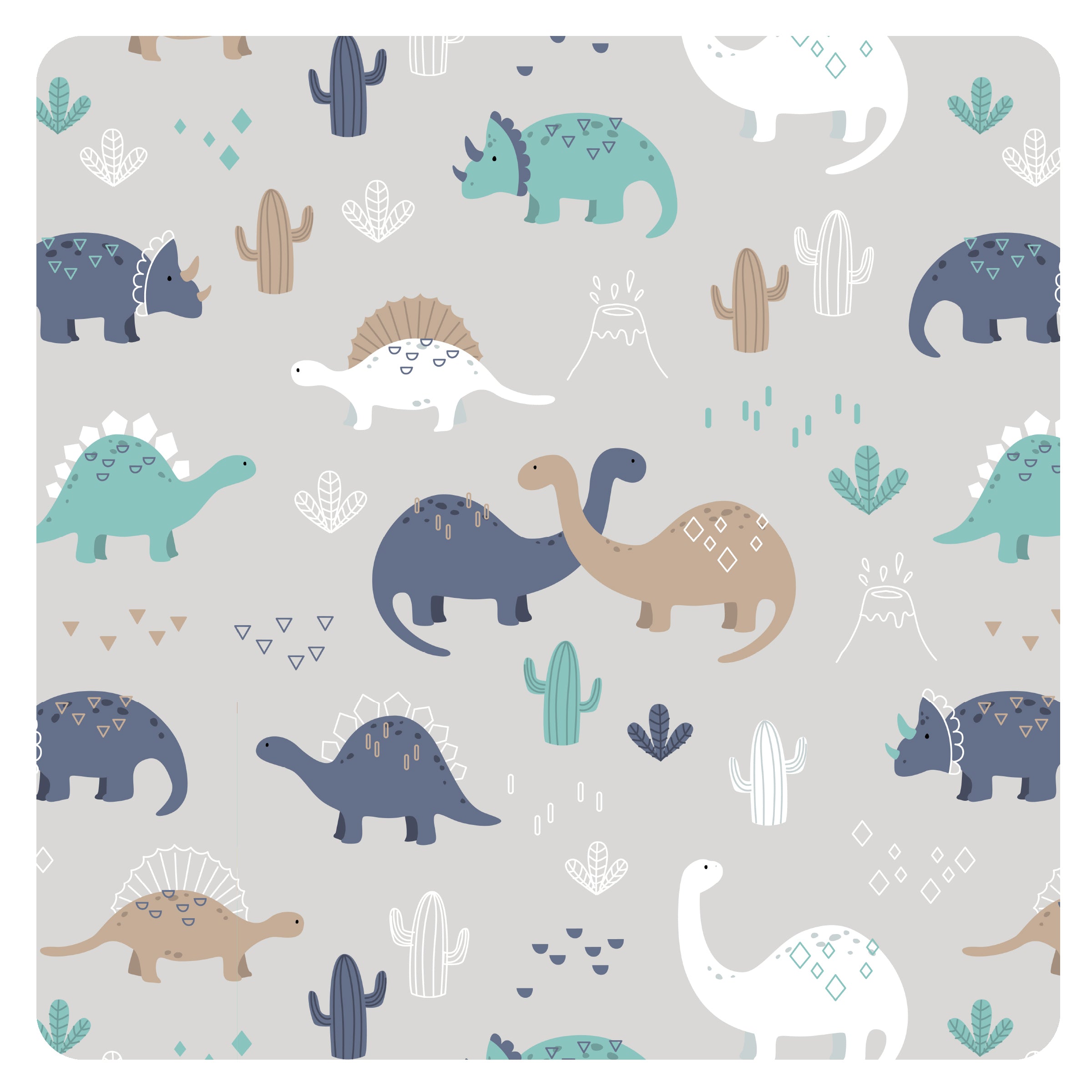 Desert Dinos Splash Mat - A Waterproof Catch-All for Highchair Spills and More! BapronBaby