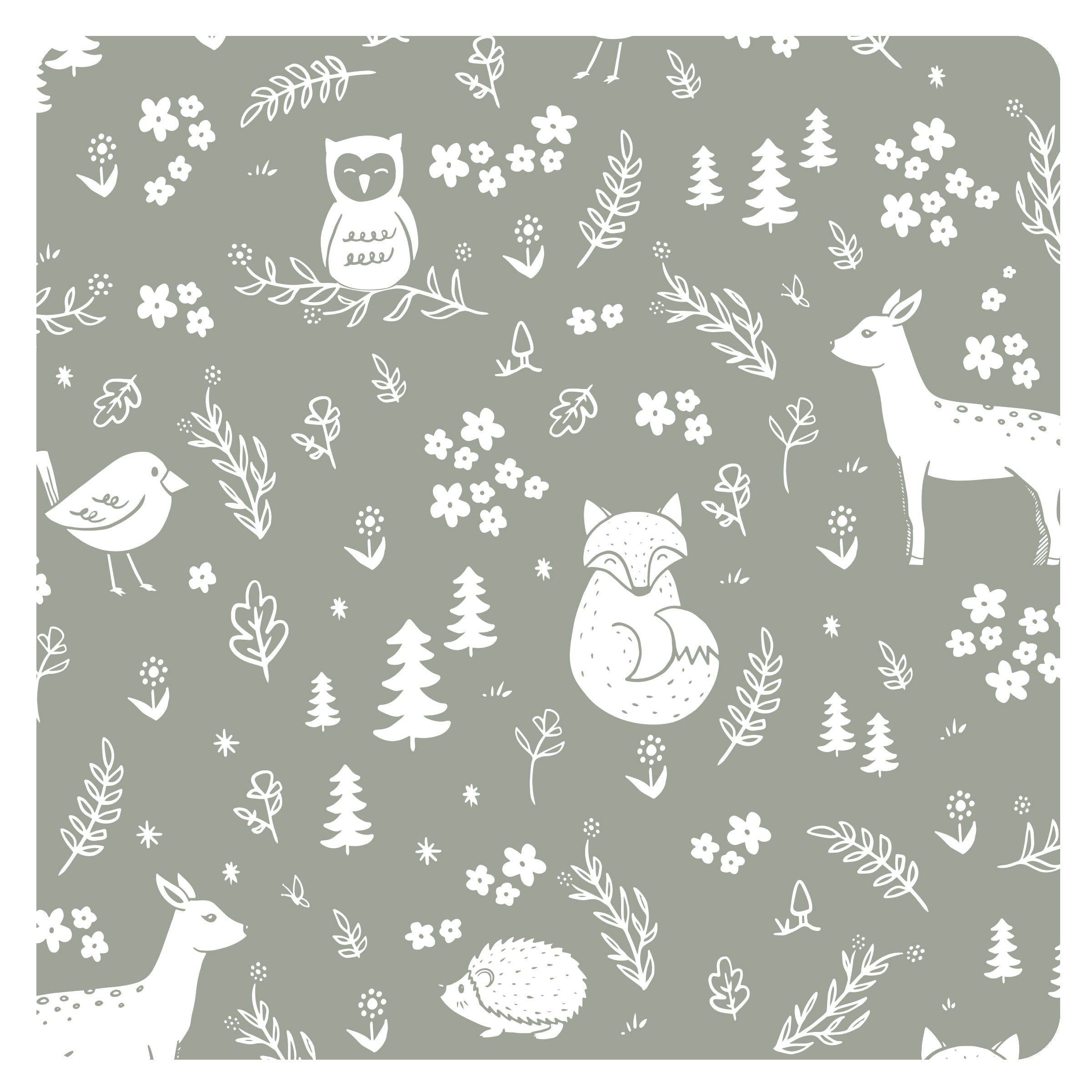 Forest Friends Splash Mat - A Waterproof Catch-All for Highchair Spills and More! BapronBaby
