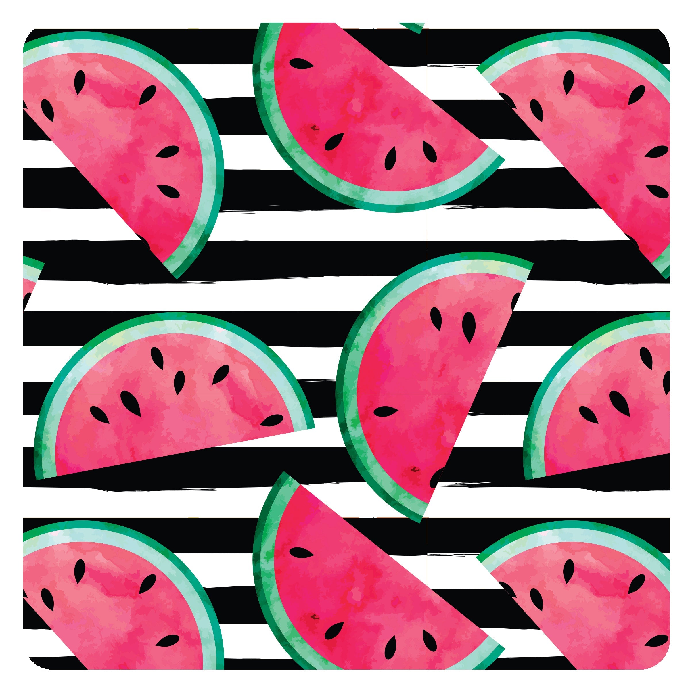 Summer Stripes - Watermelon - Splash Mat - A Waterproof Catch-All for Highchair Spills and More! BapronBaby