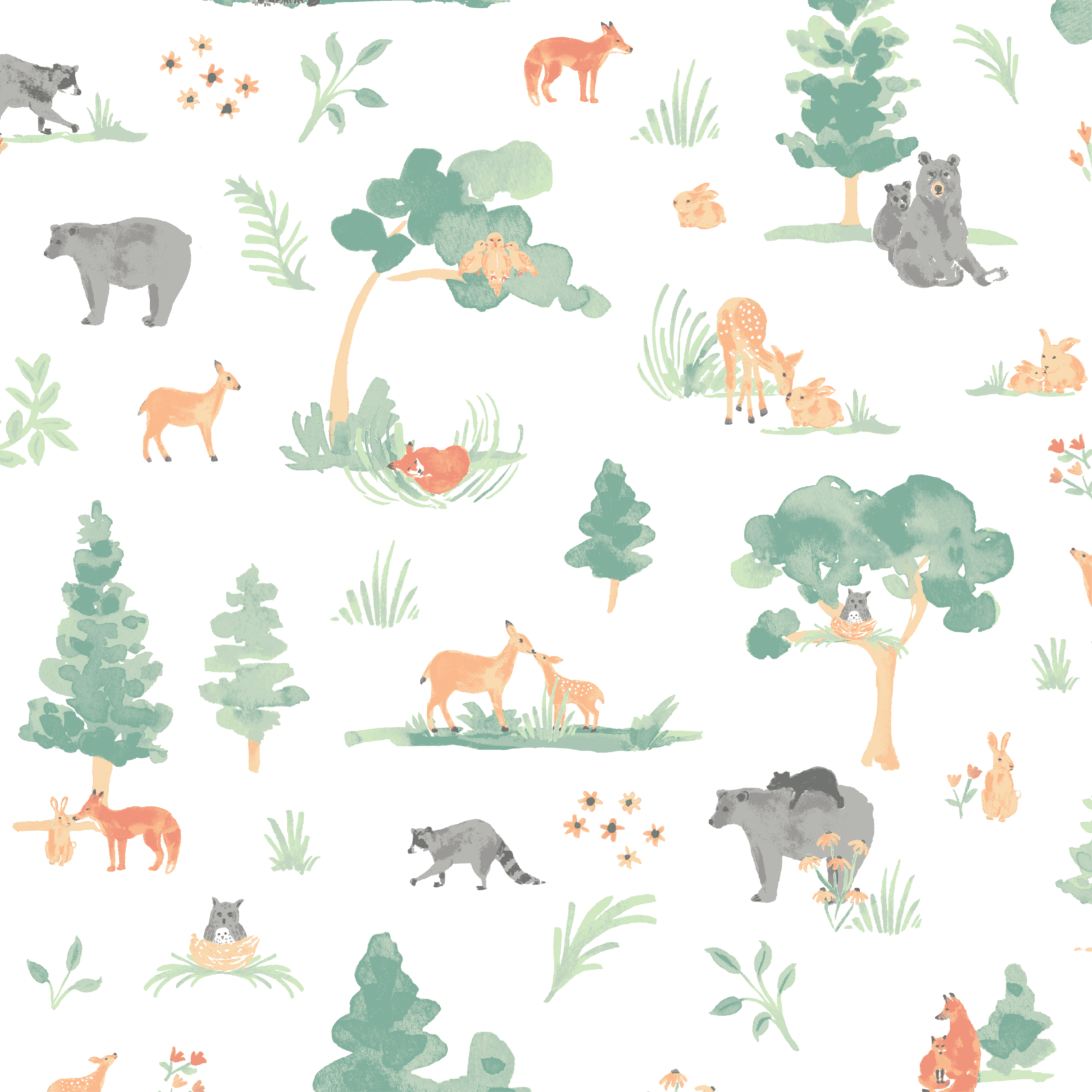 Forest Friends Crib Sheet Crib Sheet Bebe au Lait