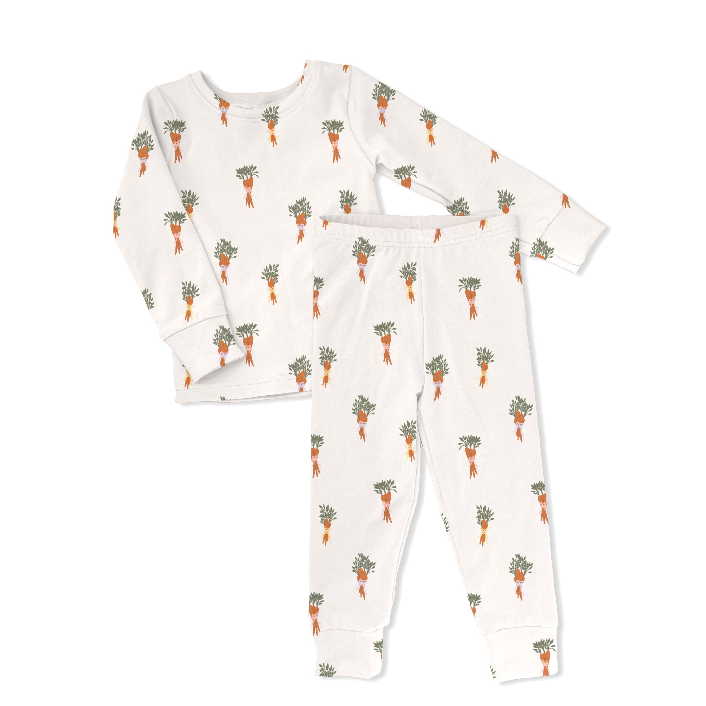 Cuddly Carrots 2-Piece Bamboo Pajamas