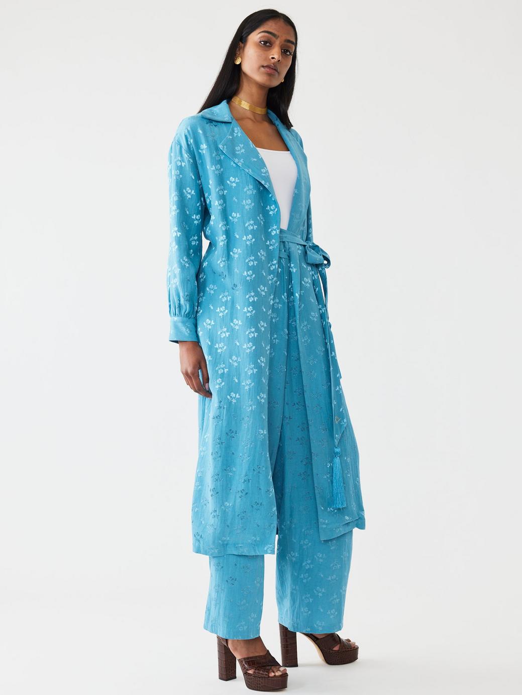 Helen Jacket - Frozen Blue Bouquet