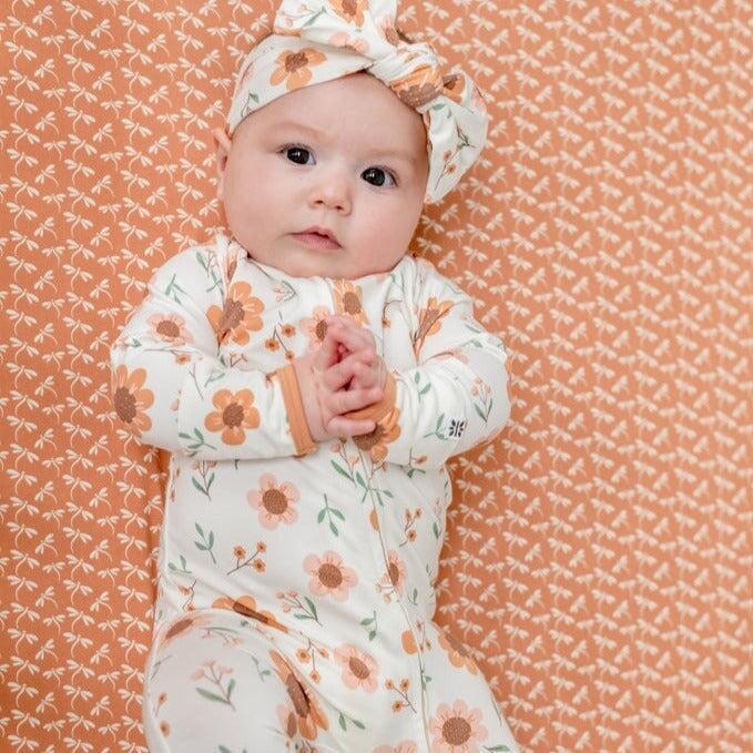 Zipper Footie - Sunflower