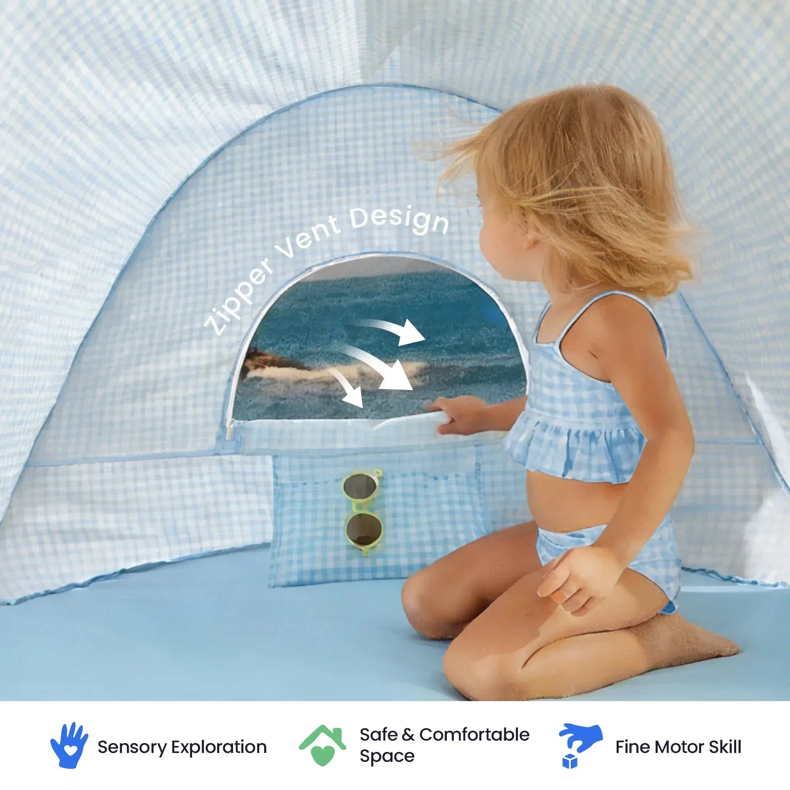 Tiny Land® One-Stop Beach Toy & Tent Set