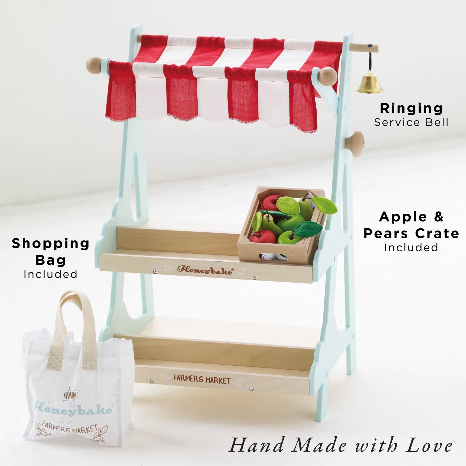 Wooden Market Stall & Fruit Play Food Crate