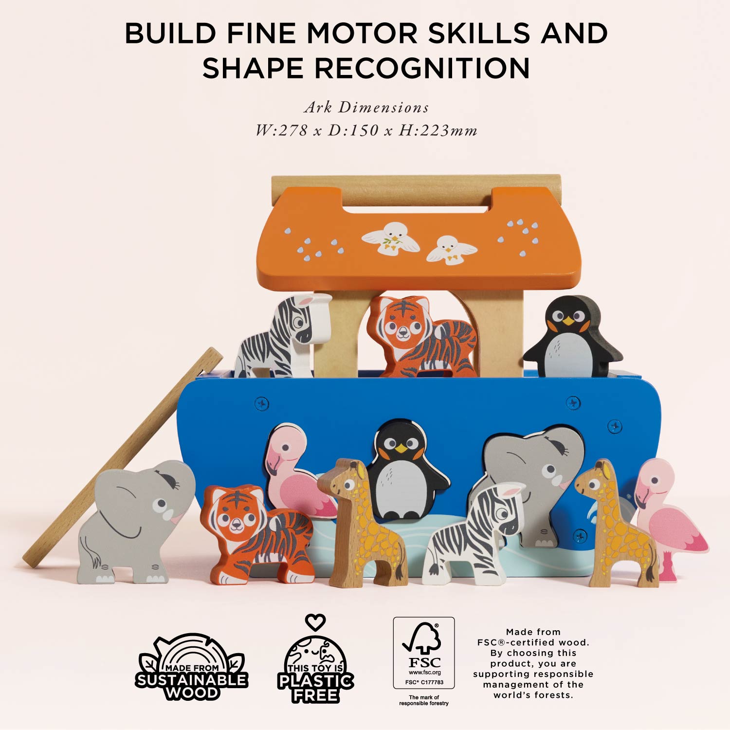 Noah's Ark & Animals Shape Sorter