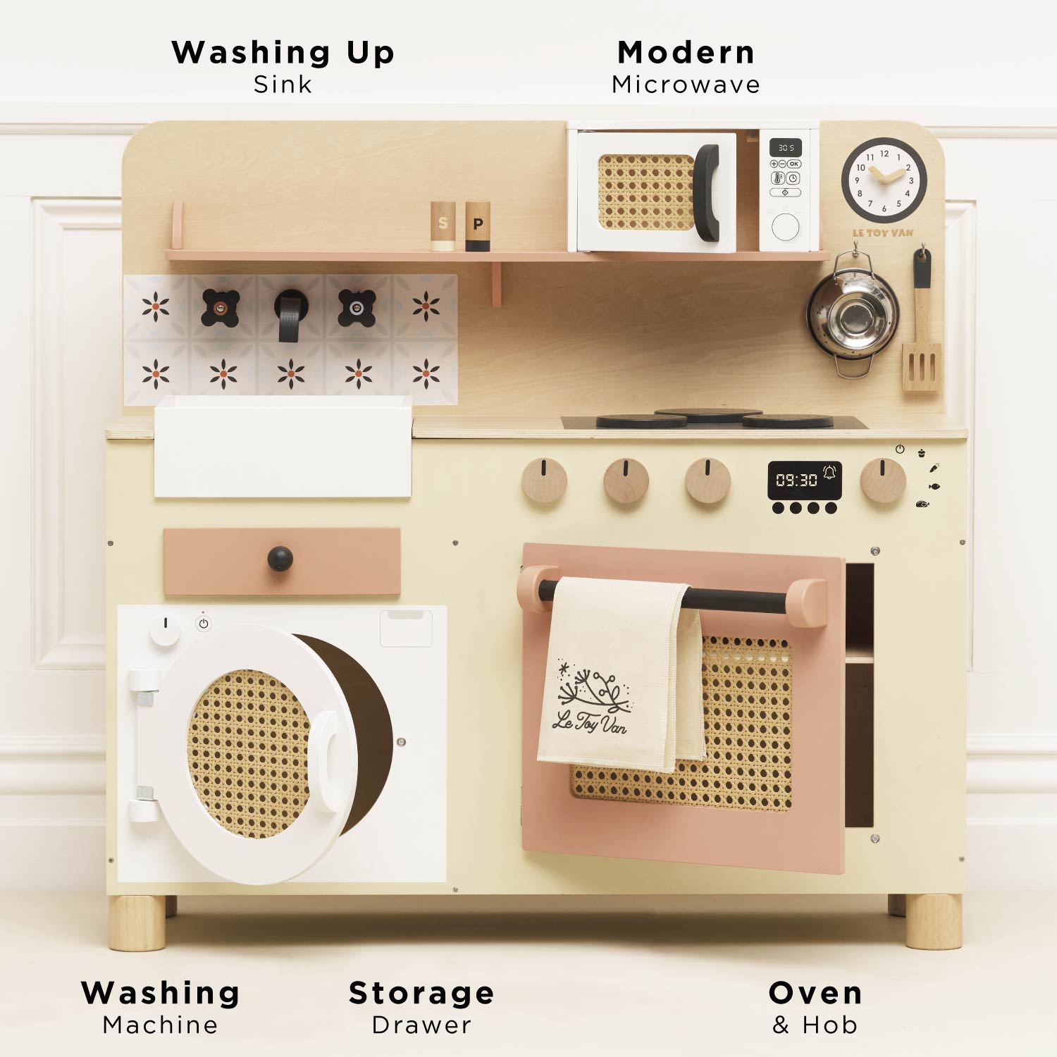 Family Size Wooden Play Kitchen