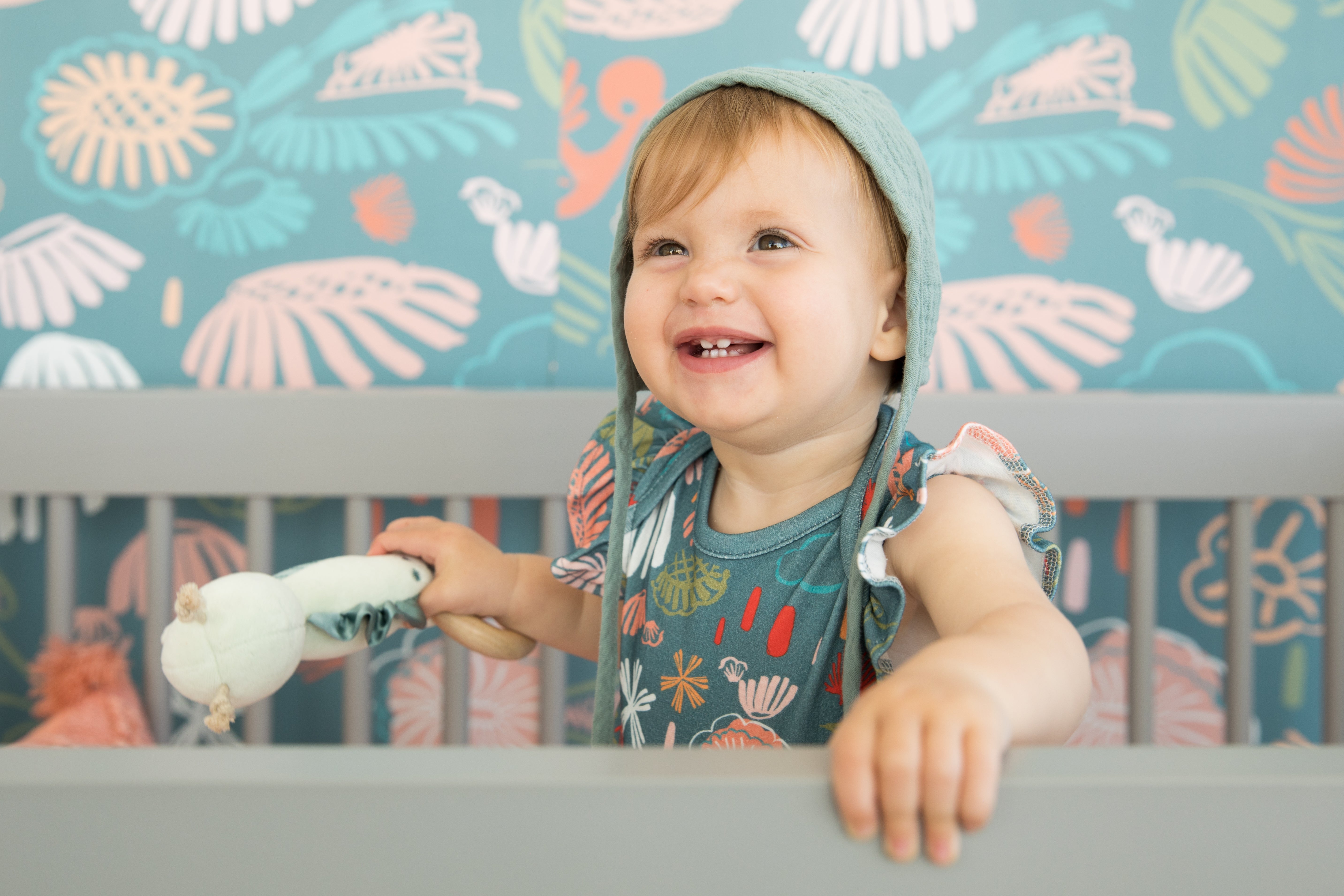Muslin Bonnet - Teal