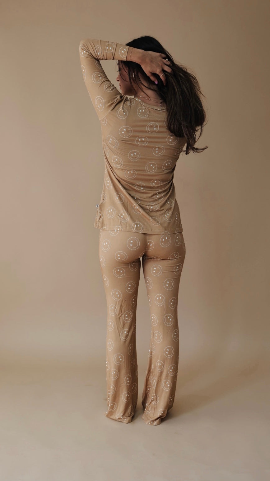 Women's Bamboo Pajamas | Just Smile Tan
