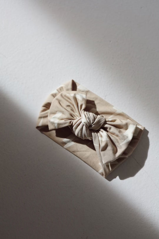 Bamboo Head Wrap | Tan & Cream Bolt forever french baby