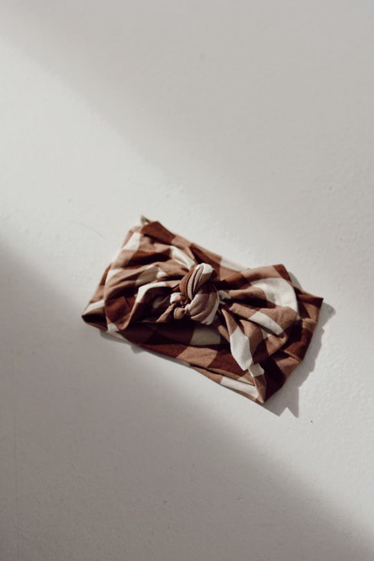 Bamboo Head Wrap | Groovy Gingham forever french baby