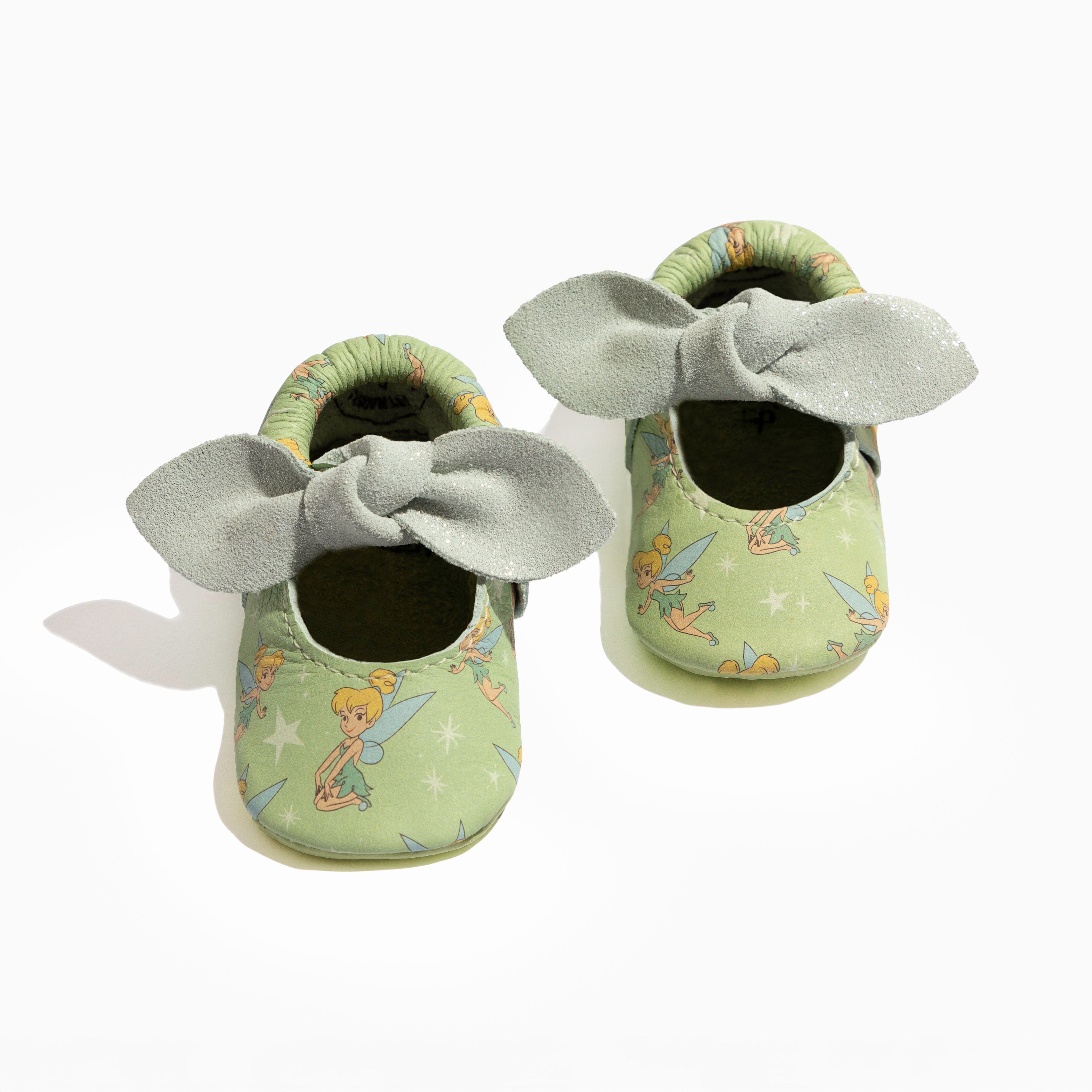 Disney Tinker Bell Knotted Bow Baby Shoe