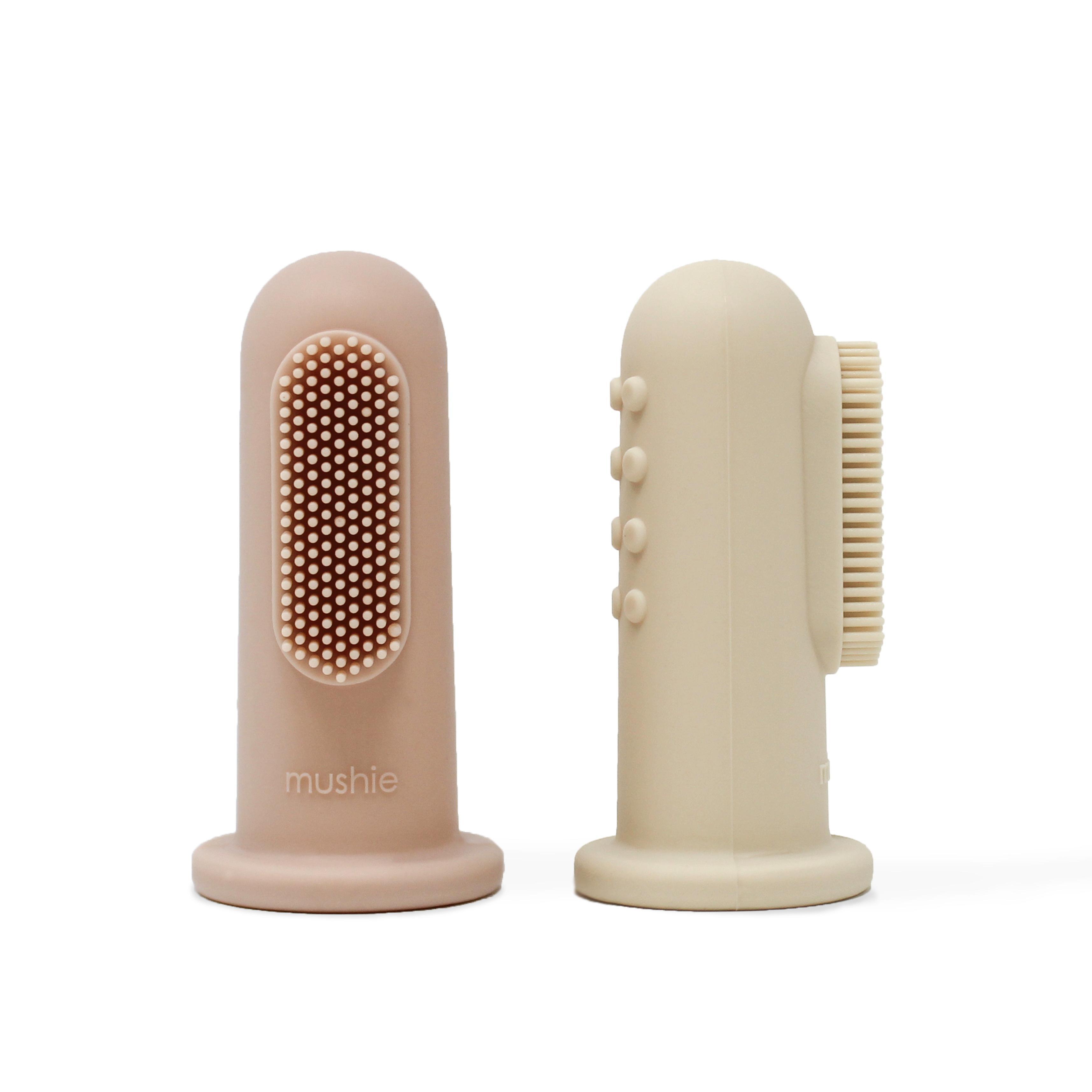 Finger Toothbrush Toothbrush Mushie Shifting Sand/Blush