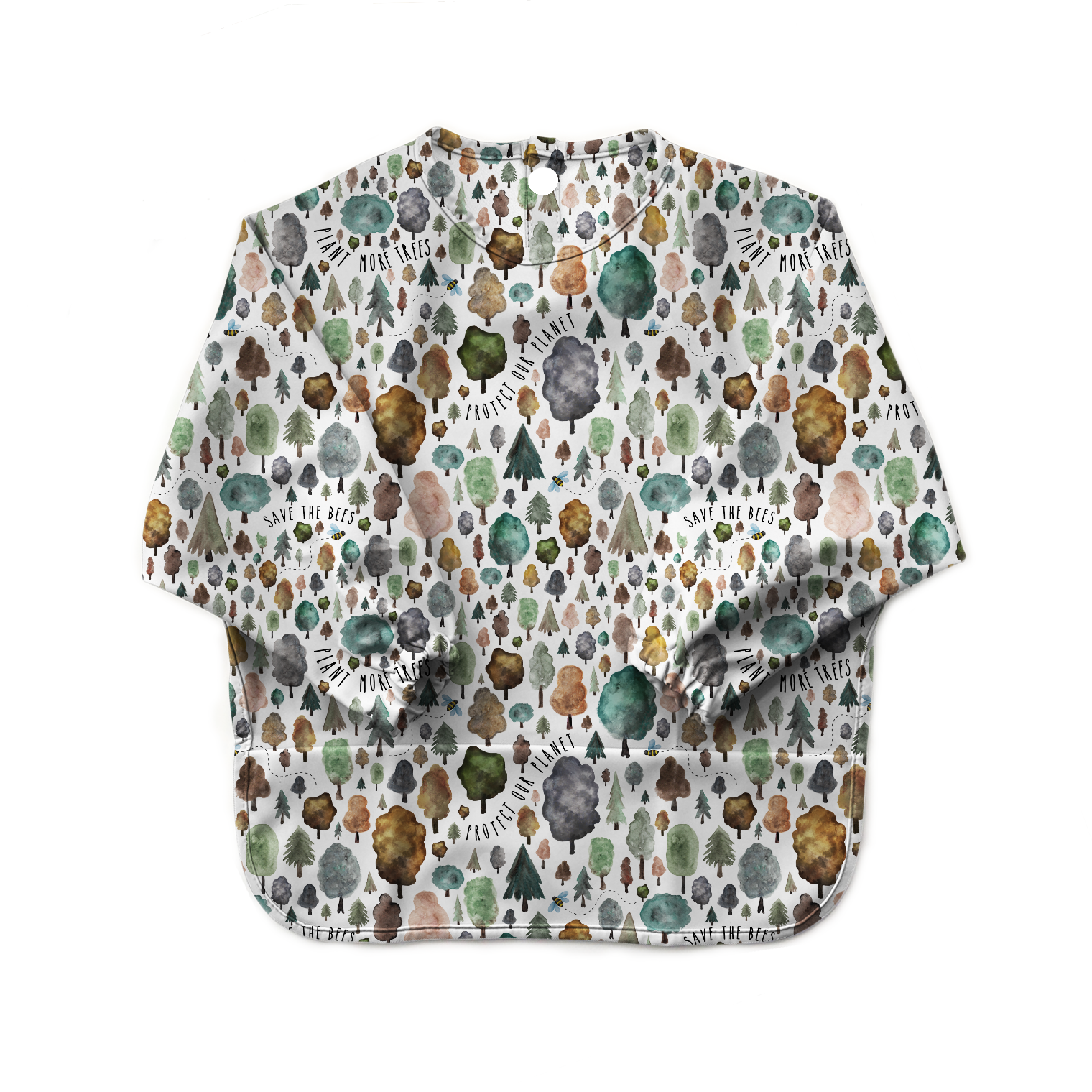 Long Sleeve Recycled Plastic Smock Bib kindthing Save The Trees Little Kid