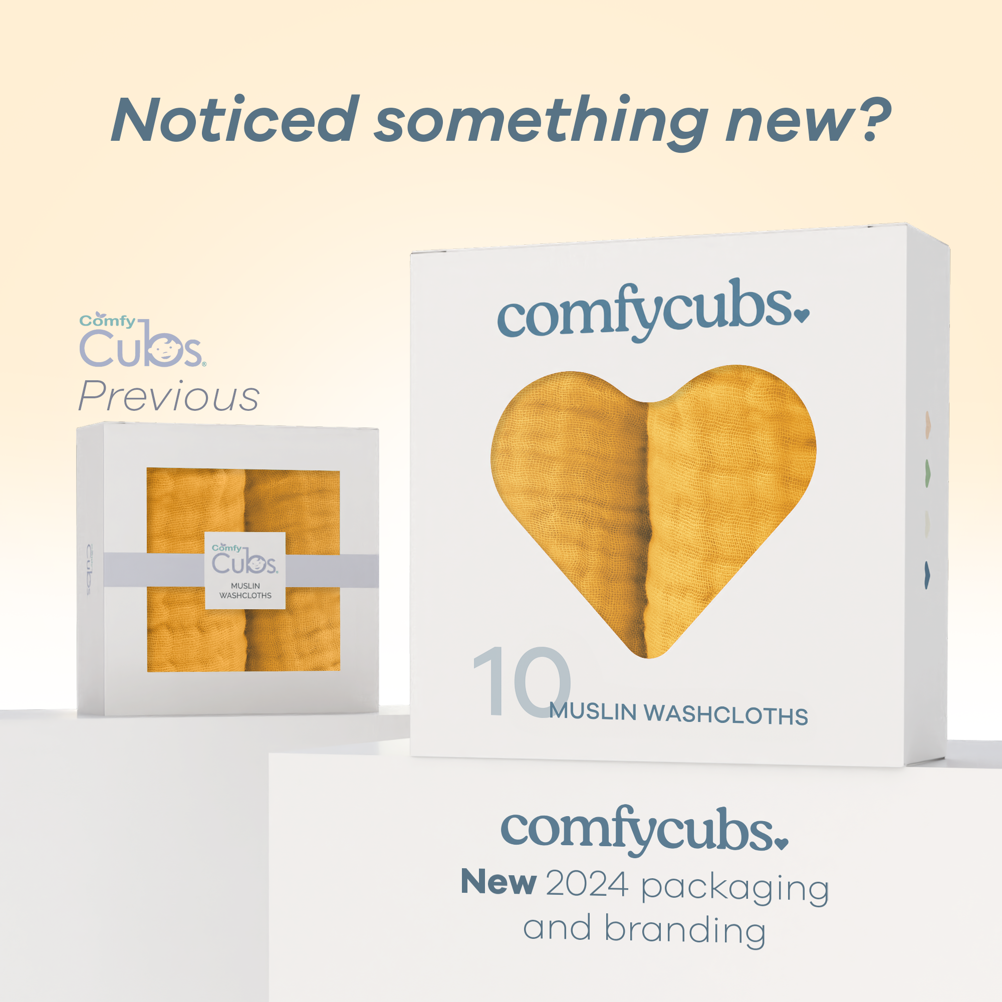 Muslin Washcloths by Comfy Cubs - Turmeric
