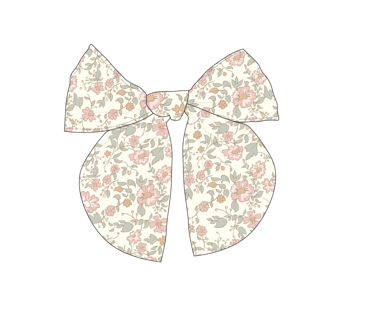 Organic Hair Bow Clip - Tuscan Bloom