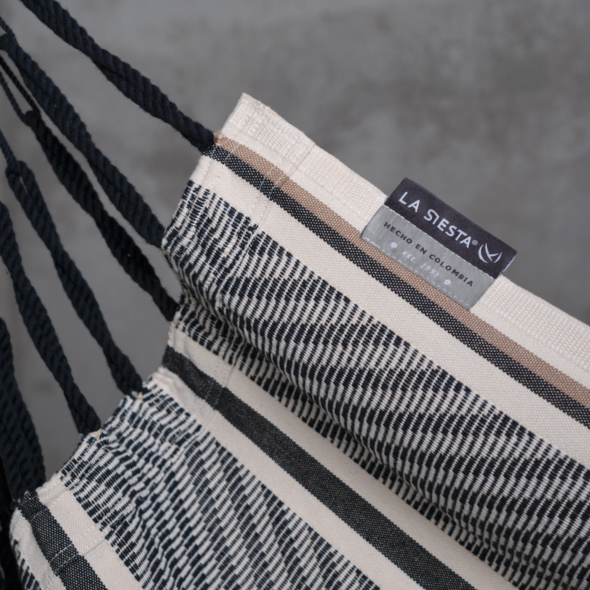 Udine Organic Zebra - Organic Cotton Hammock Chair with FSC® certified Eucalyptus Stand
