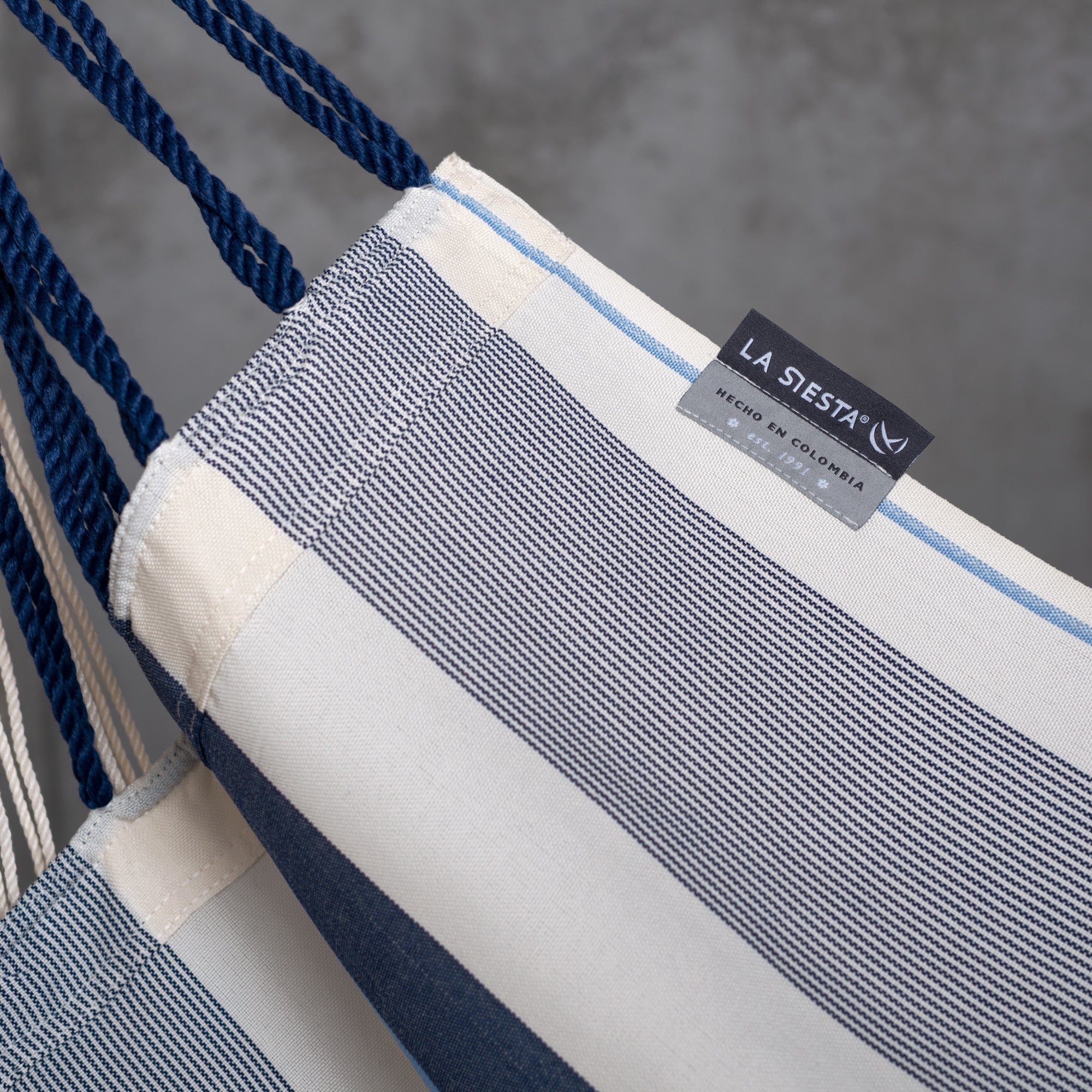 Udine Outdoor Sea Salt - Weather-Resistant Hammock Chair with FSC® certified Eucalyptus Stand