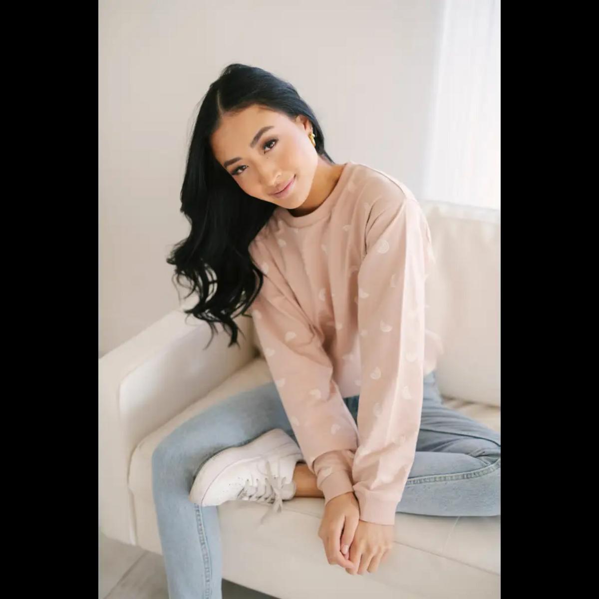 Ditsy Rainbow Organic Cotton Sweatshirt