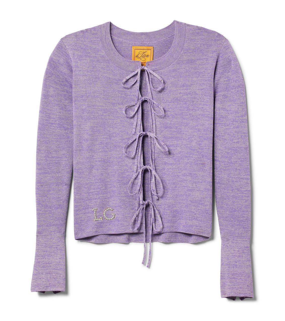 Villa Tie Front Knit Top - Iris