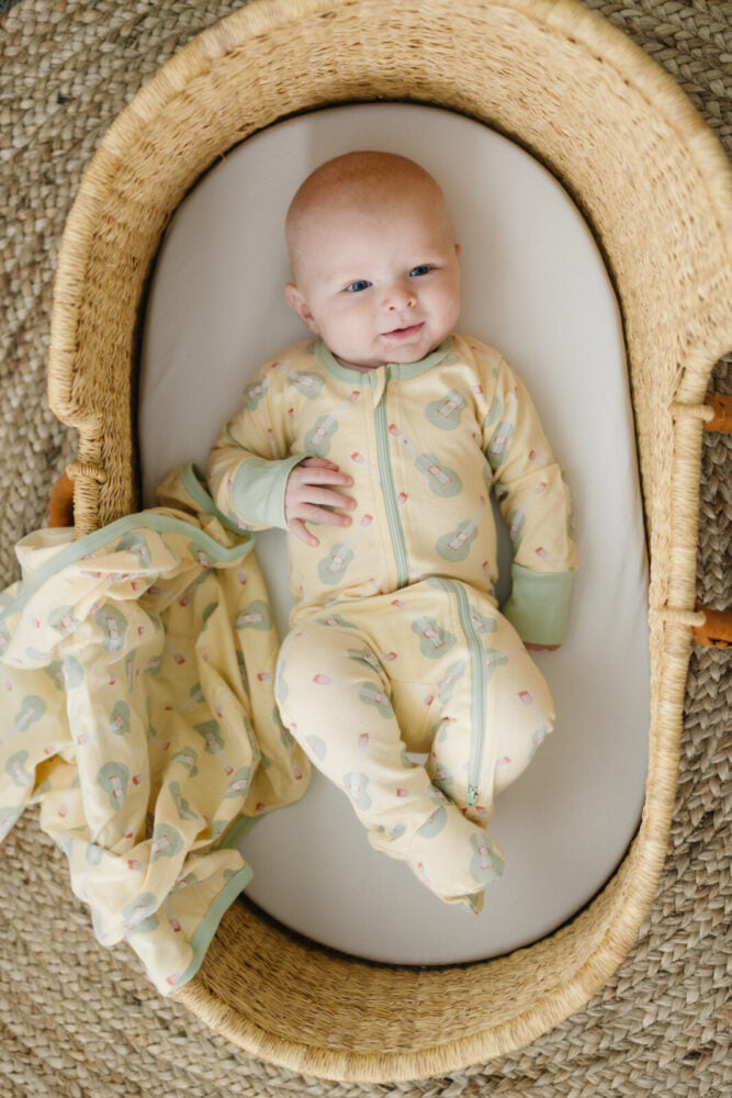 GOTS Certified Organic Cotton Zippy Footed - Ukulele