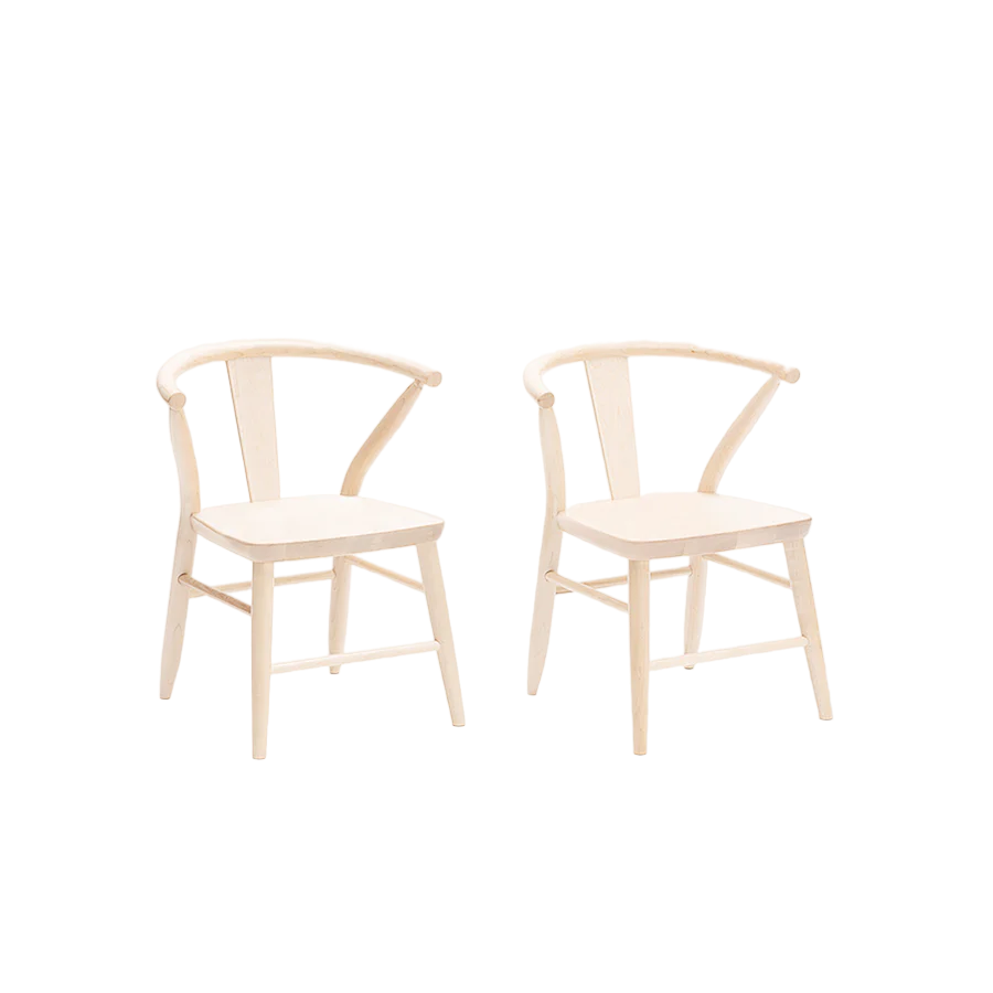 Crescent Chair - Pair - Unfinished Kids Toys Milton & Goose Unfinished