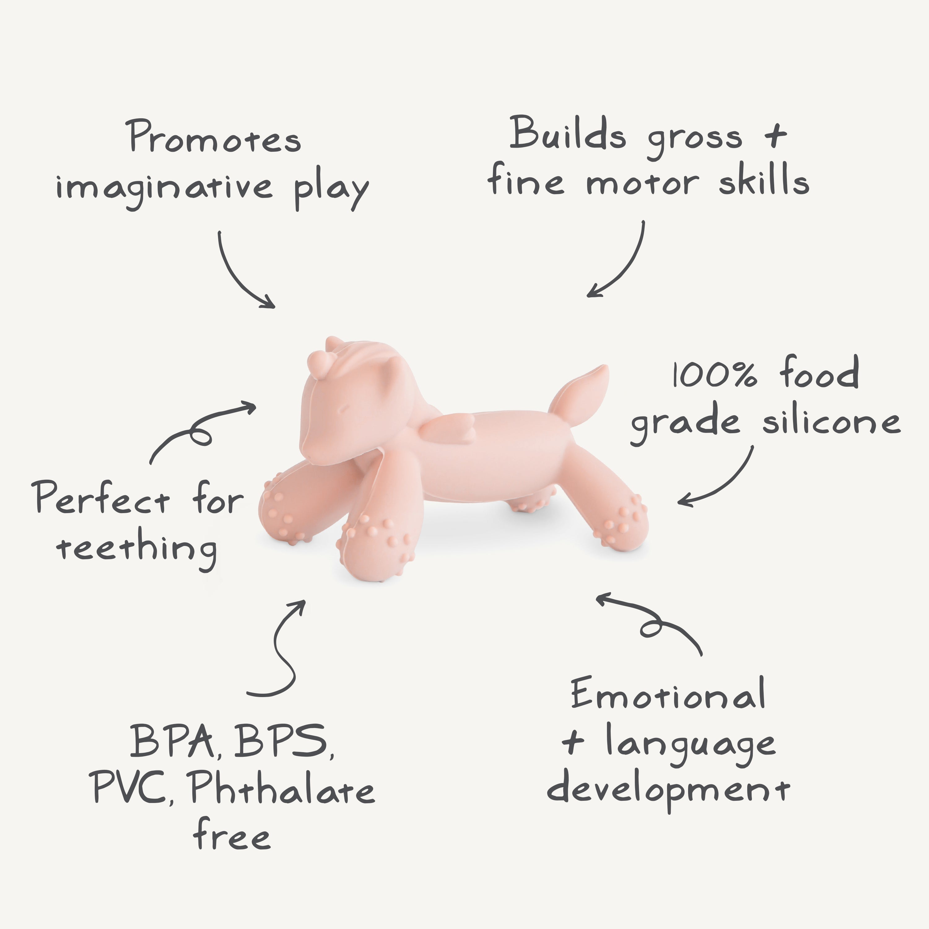 Unicorn Figurine Teether teether Mushie
