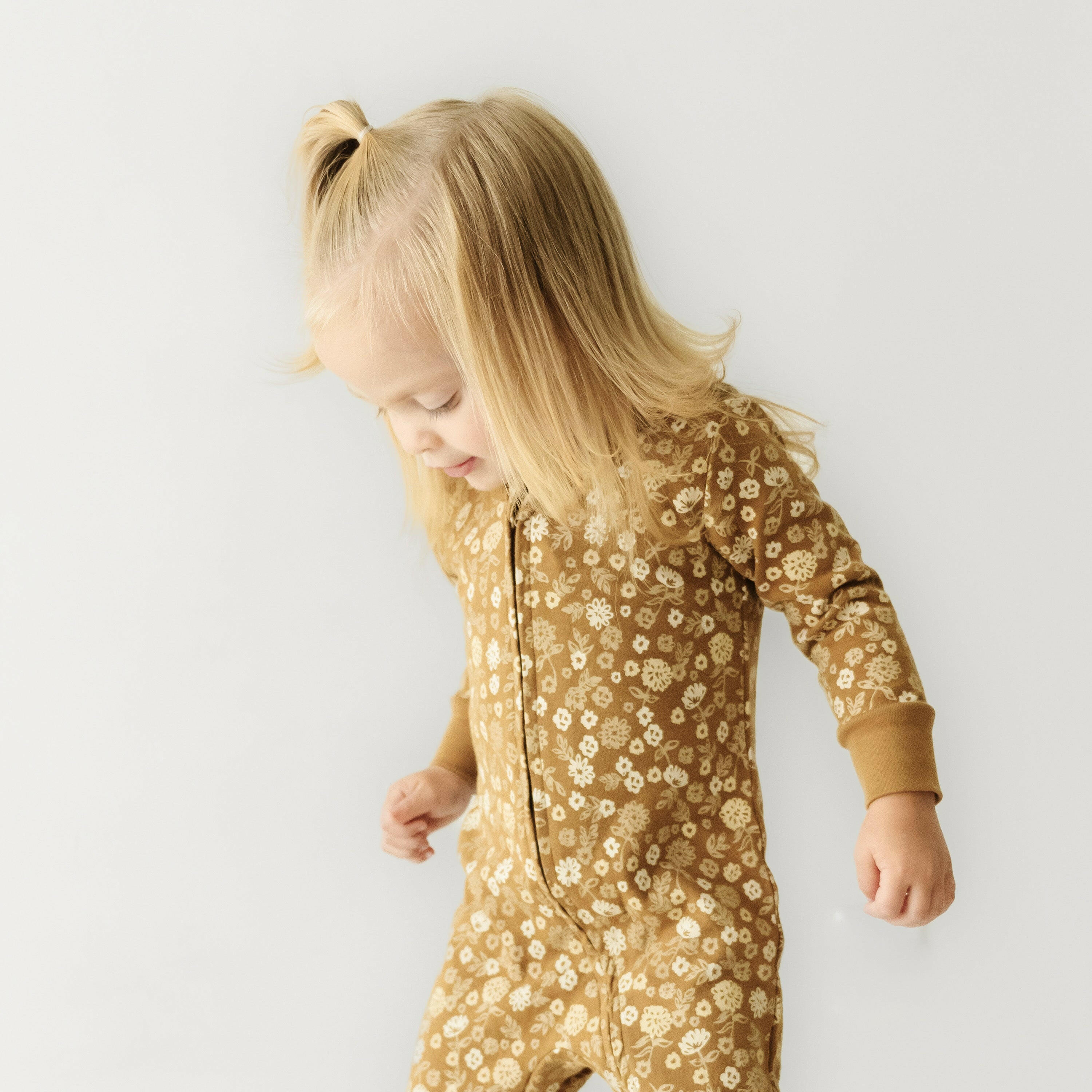 Organic Baby 2-Way Zip Romper - Wildflower Zippered Romper Makemake Organics