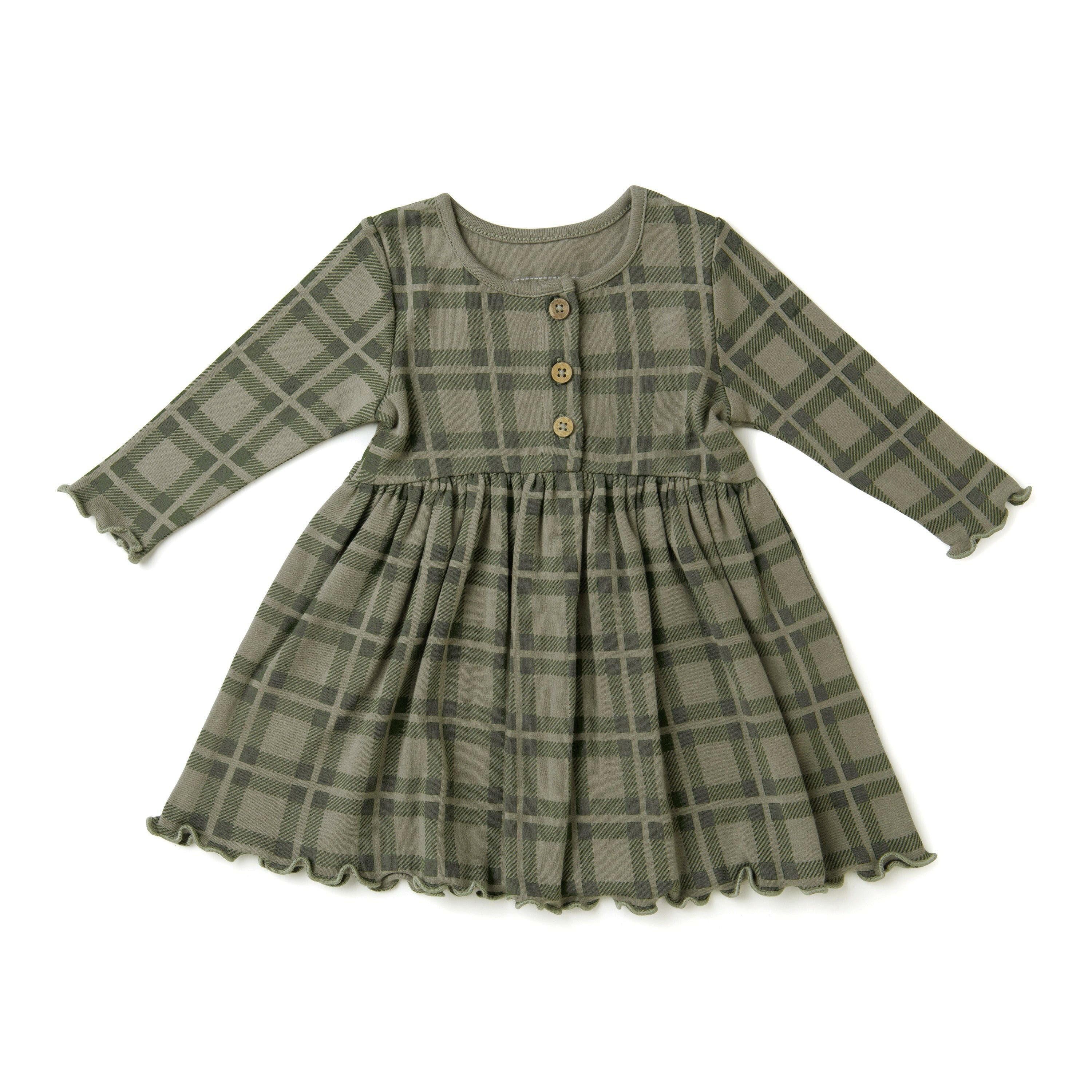 Organic Girls Twirl Dress - Plaid Twirl Dress Makemake Organics
