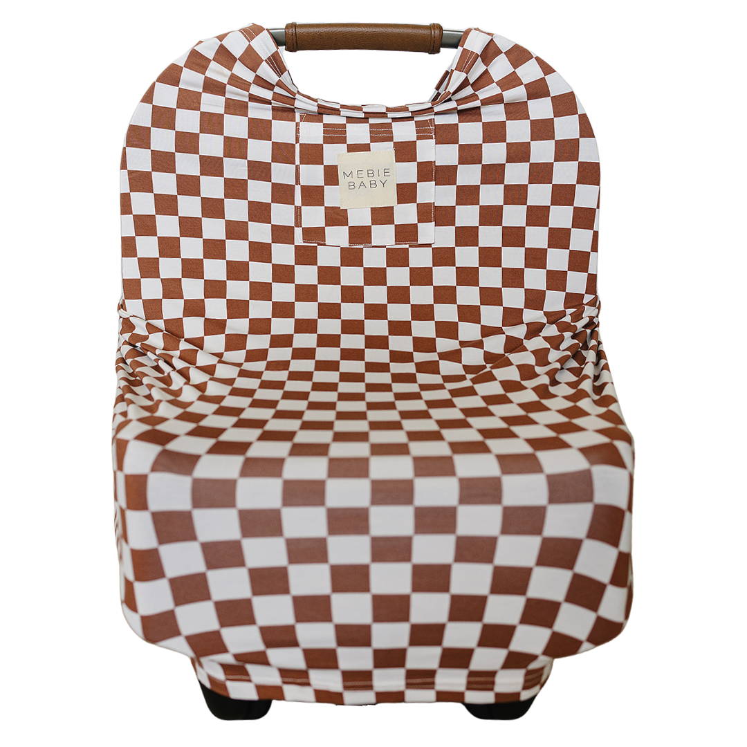 Rust Checkered Bamboo Multi-Use Cover Mebie Baby