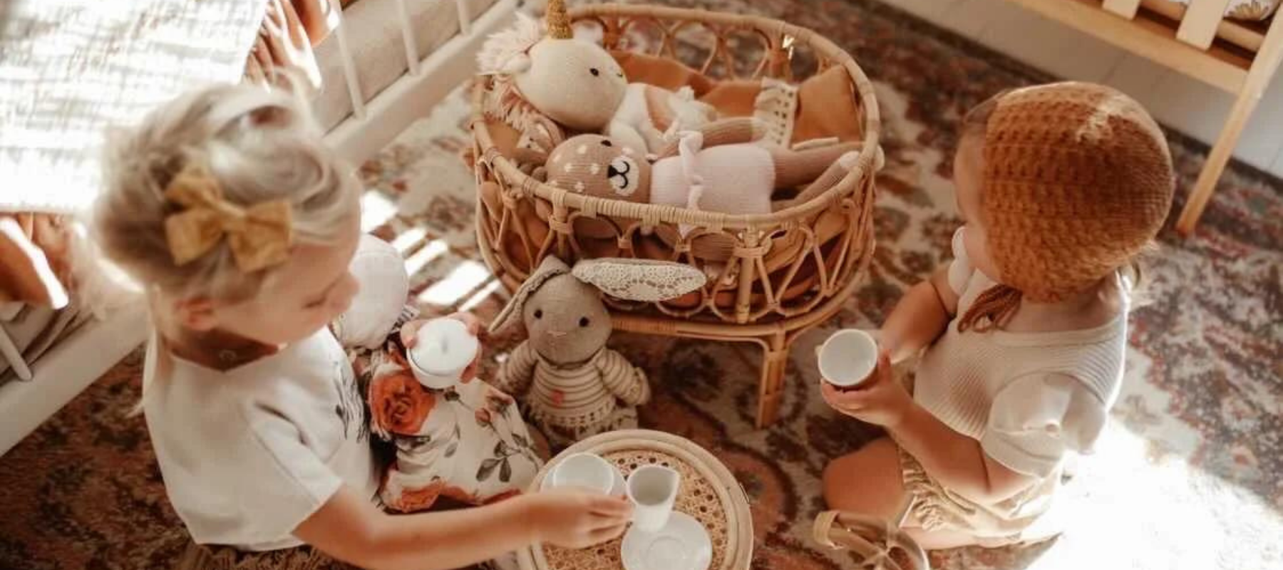 All natural rattan doll furniture
