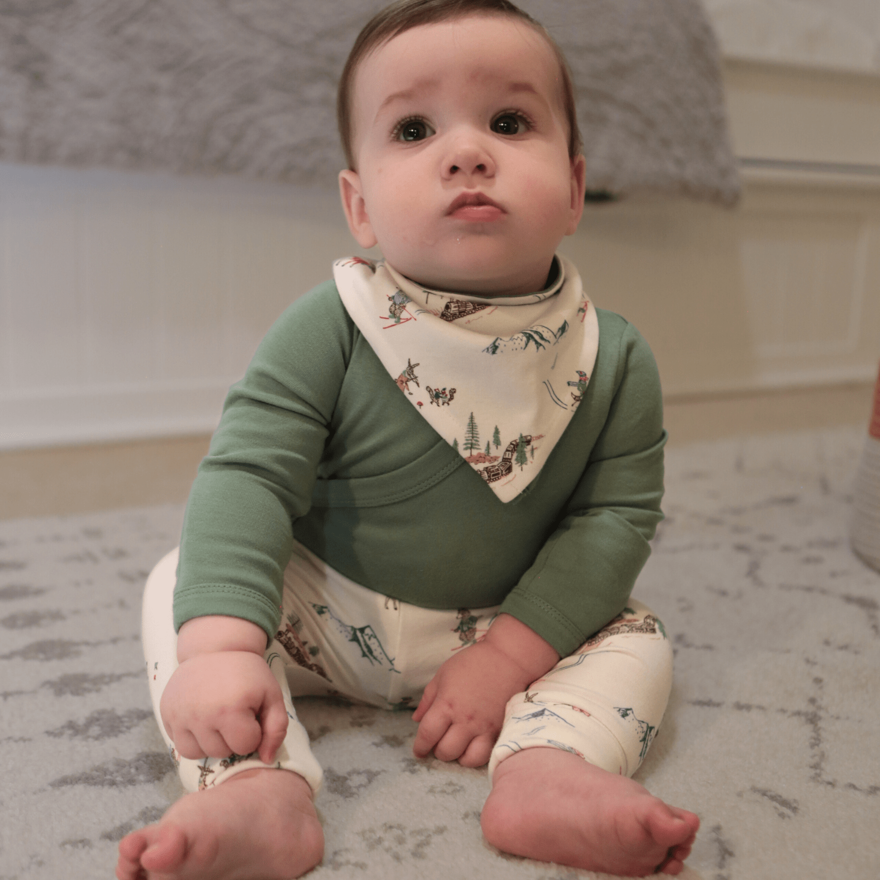 long bodysuit | Basil Green