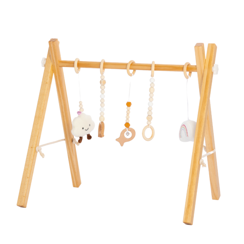 Lilac Wooden Baby Gym Indoor Avenlur.com