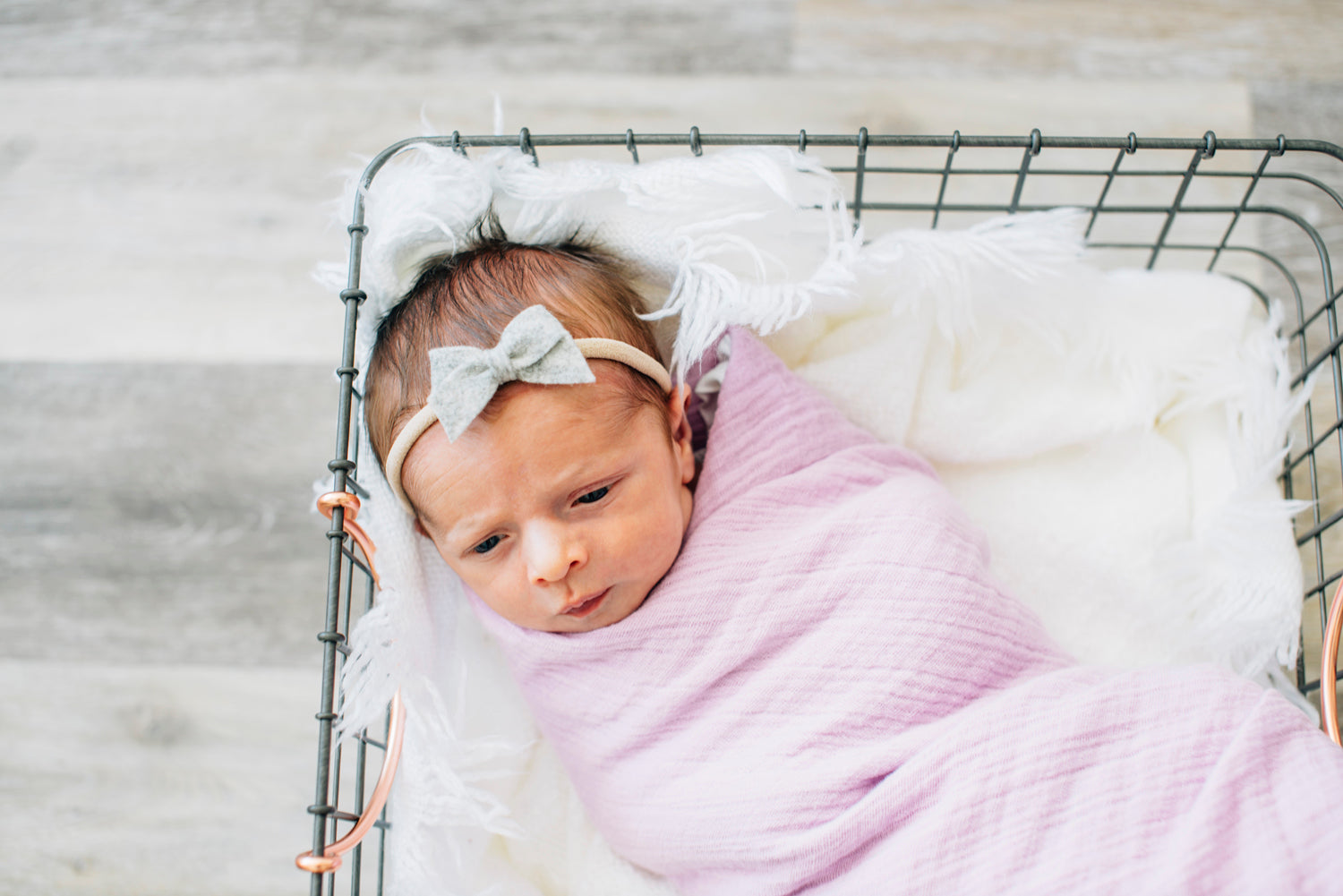 Heather Grey | Felt Baby Bow