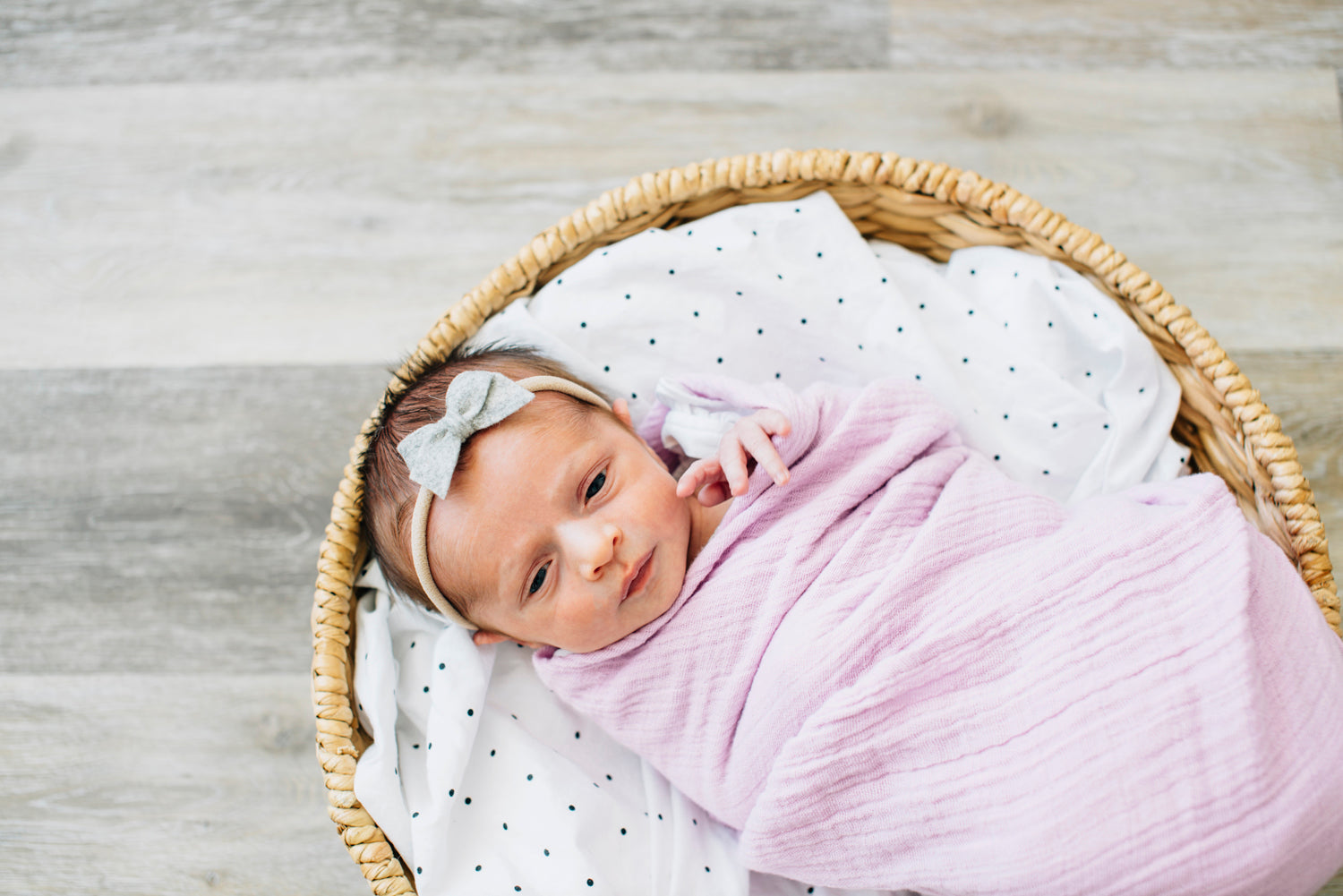 Heather Grey | Felt Baby Bow