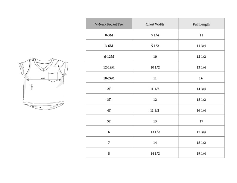 Girl's V-Neck Pocket Tee