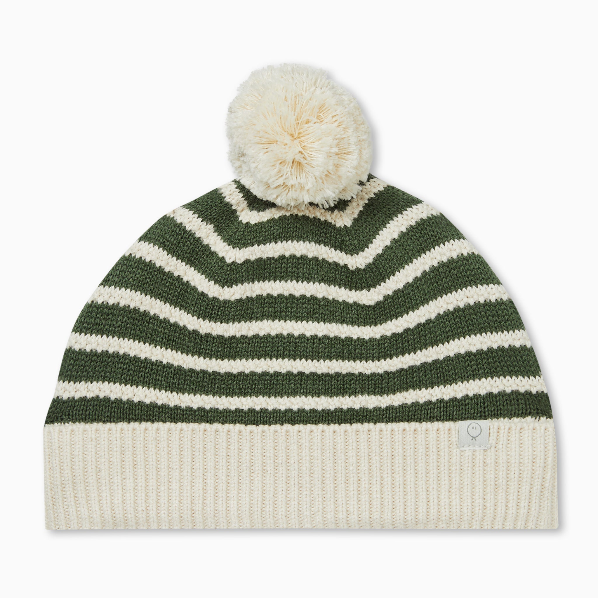 Knitted Stripe Hat - Pine Stripe
