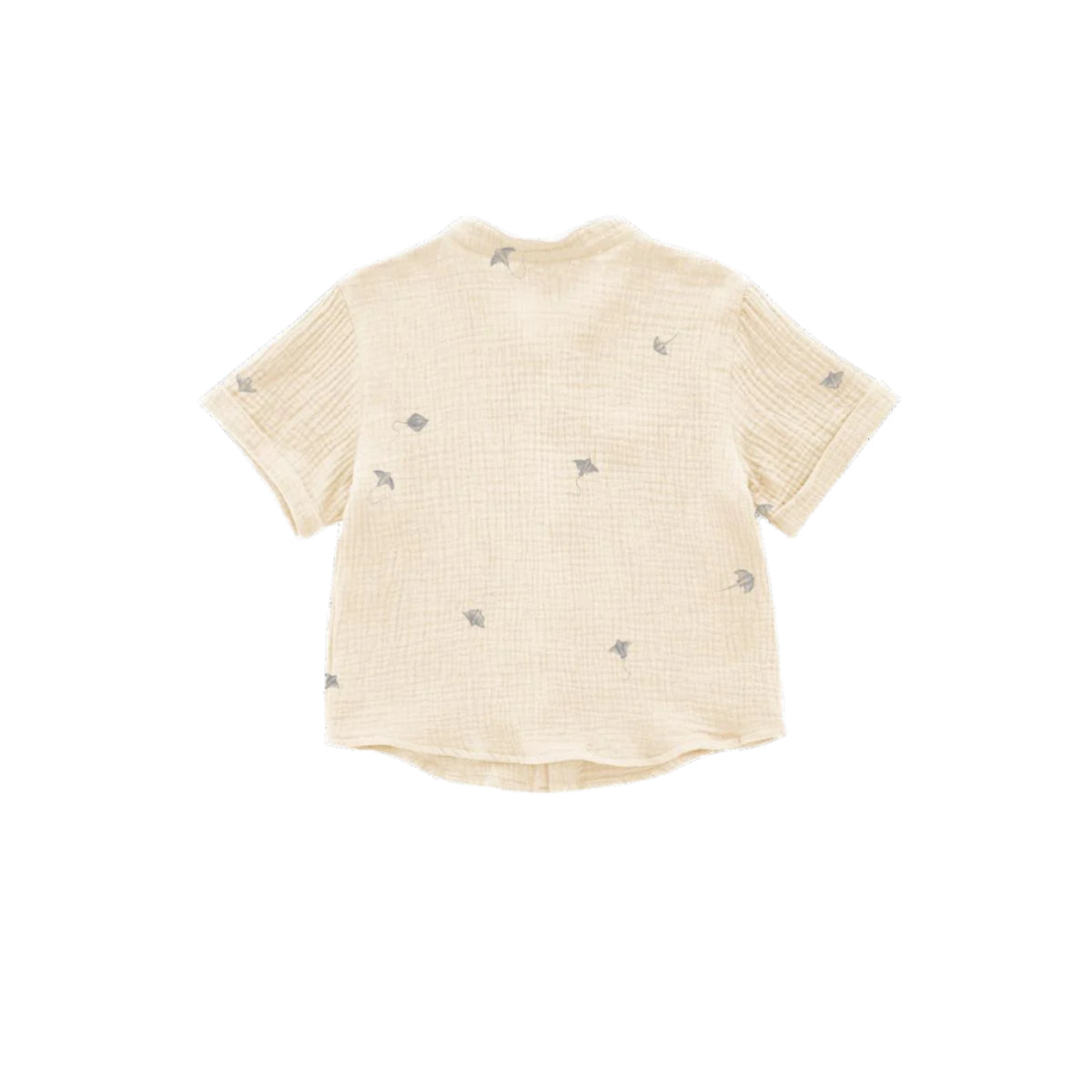 Gauze Button Up Shirt - Cream