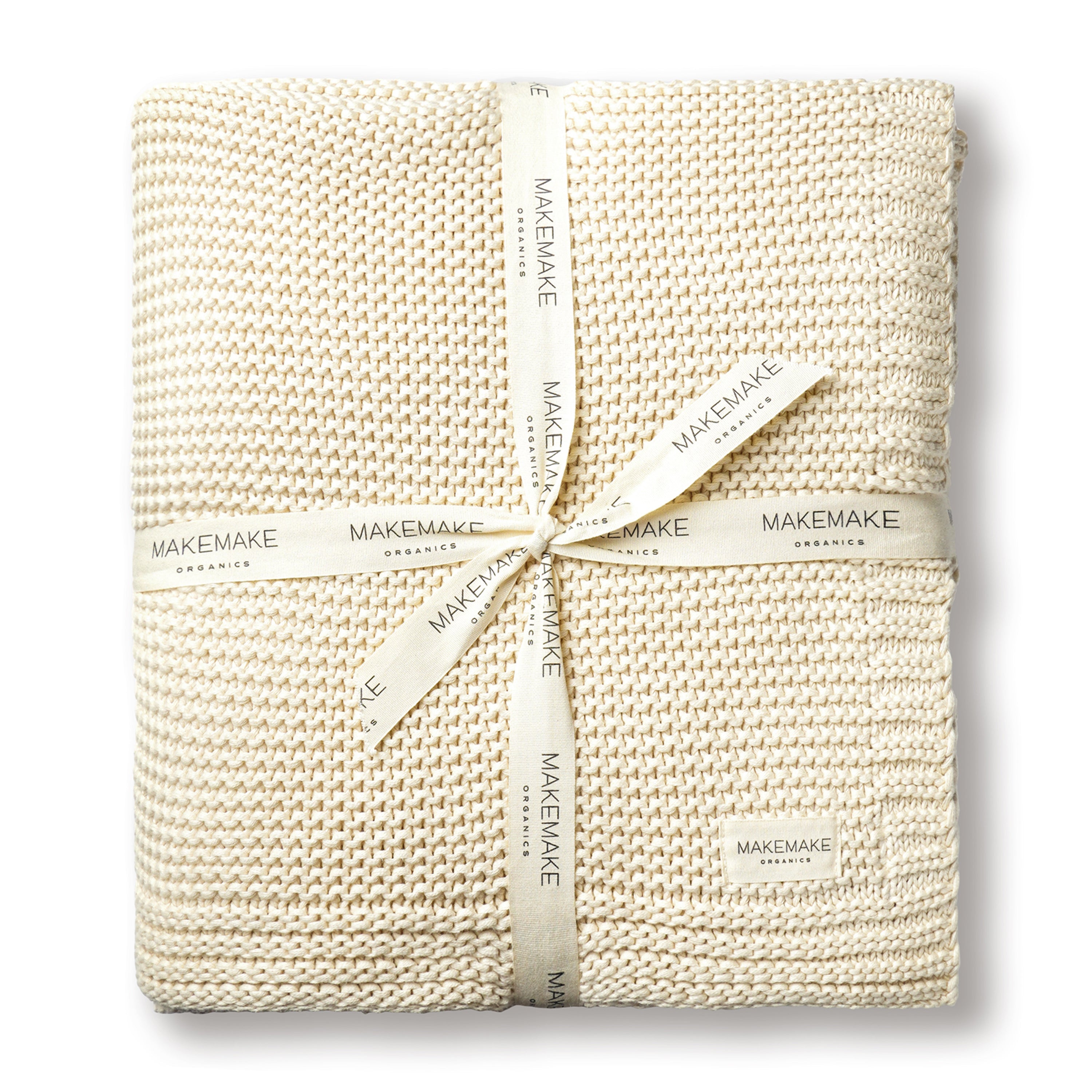Organic Knit Throw Blanket - Vanilla