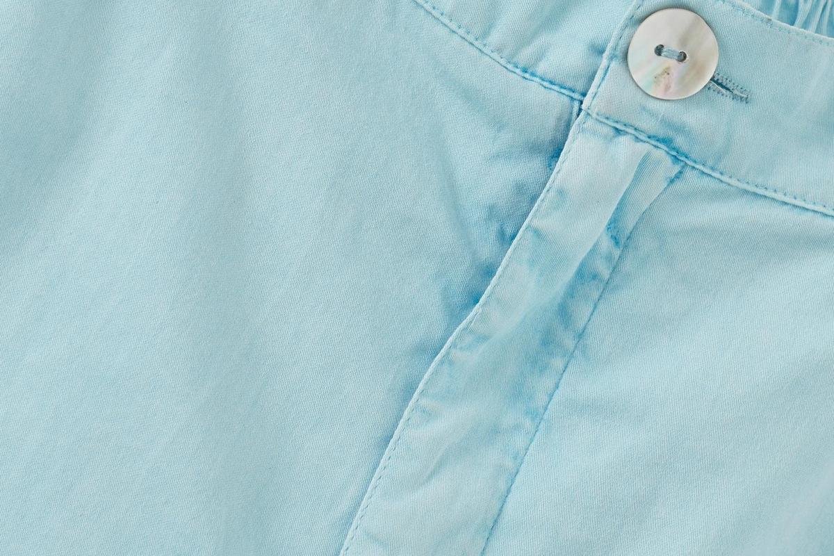 Baby Organic Cotton Woven Bermuda Shorts - Sky Blue