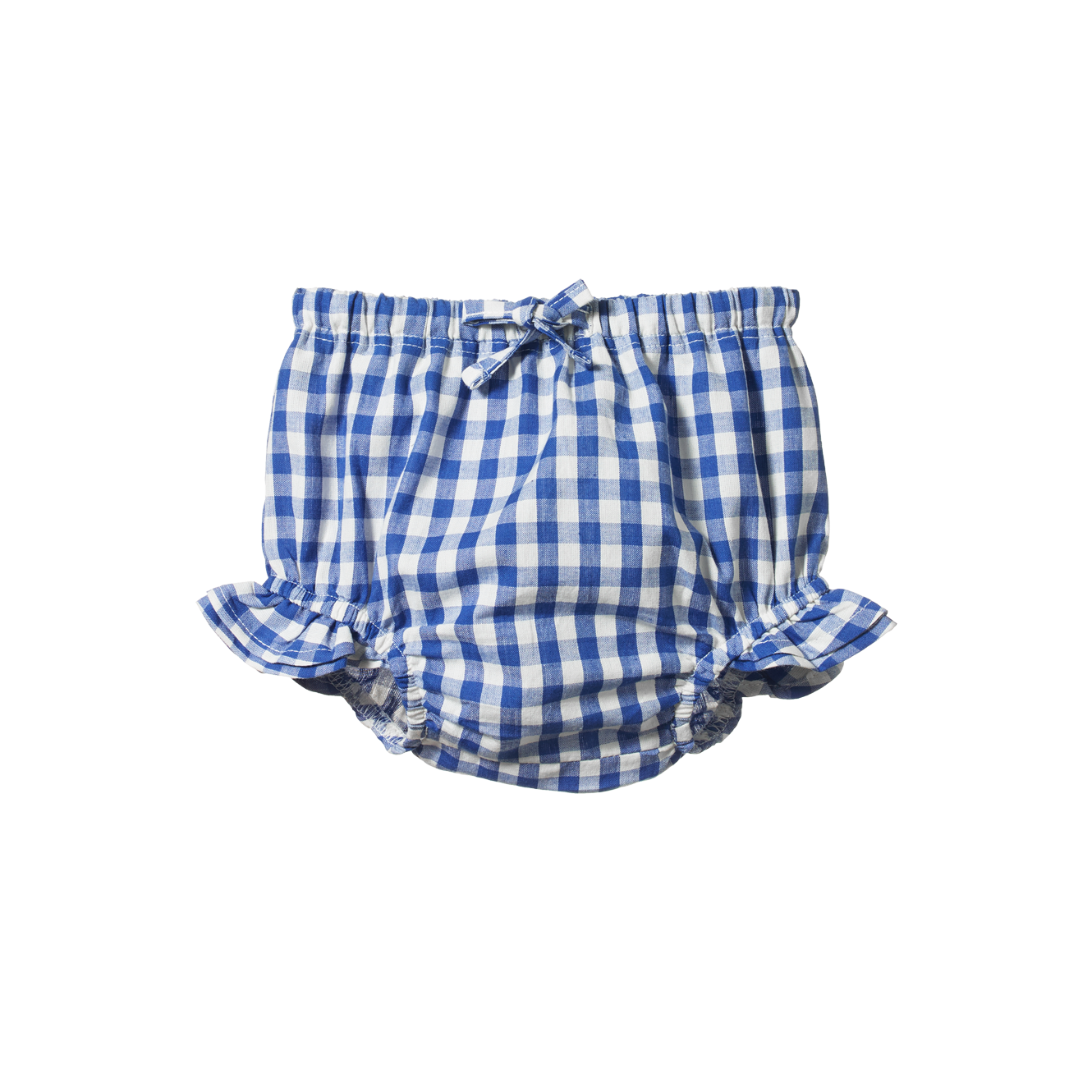 Gingham Petal Bloomers - Isle Blue Check