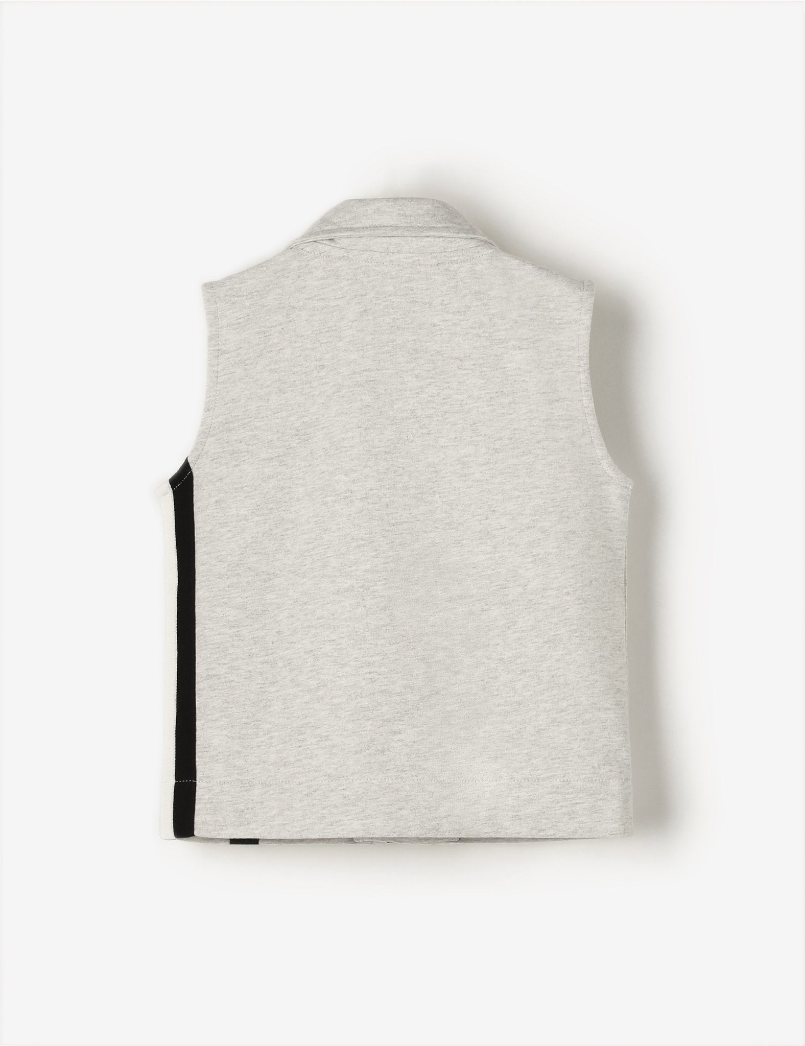 Organic Terry Zip-Up Vest - Grey Marl
