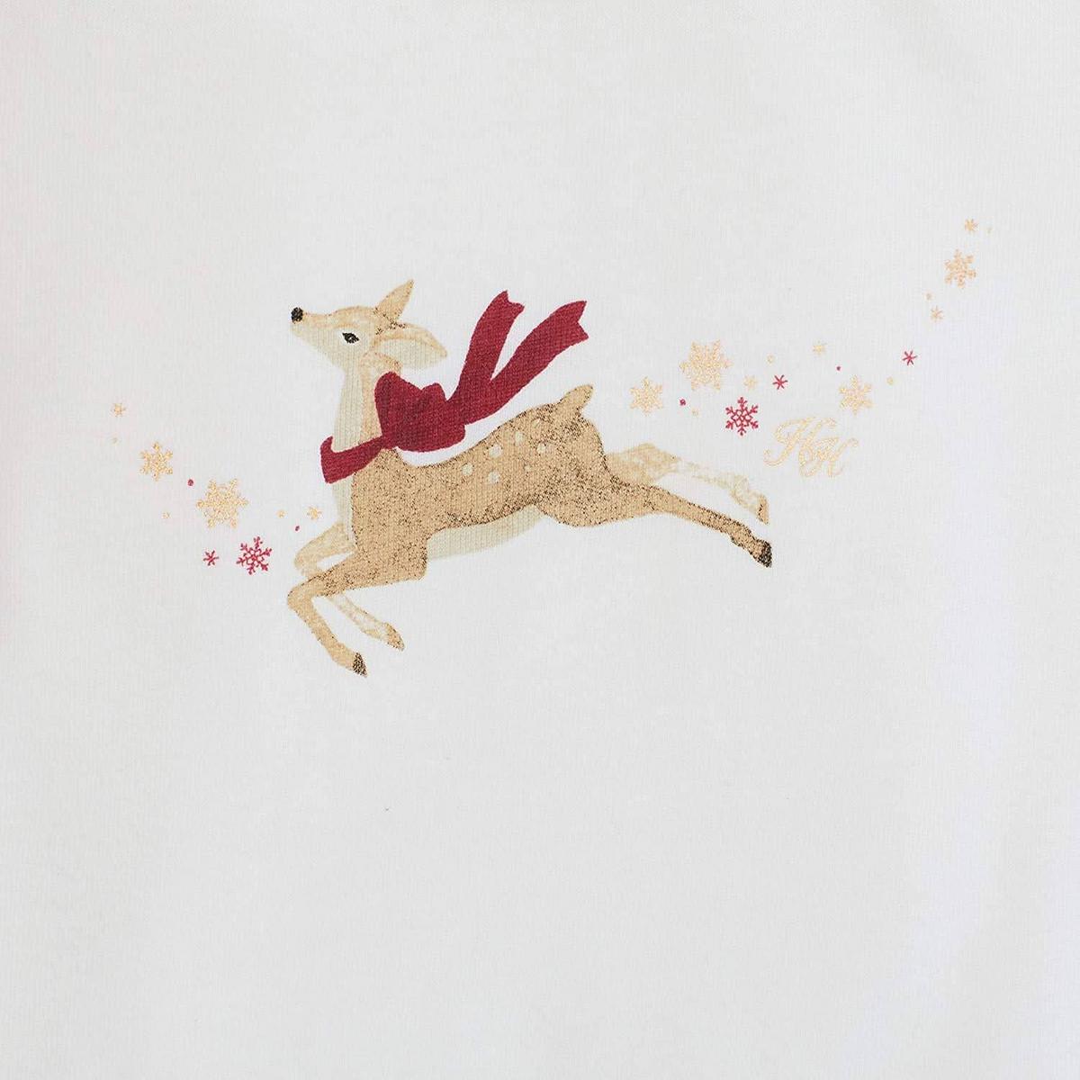 Baby Ivory Deer Long Sleeve Graphic Tee - Ivory