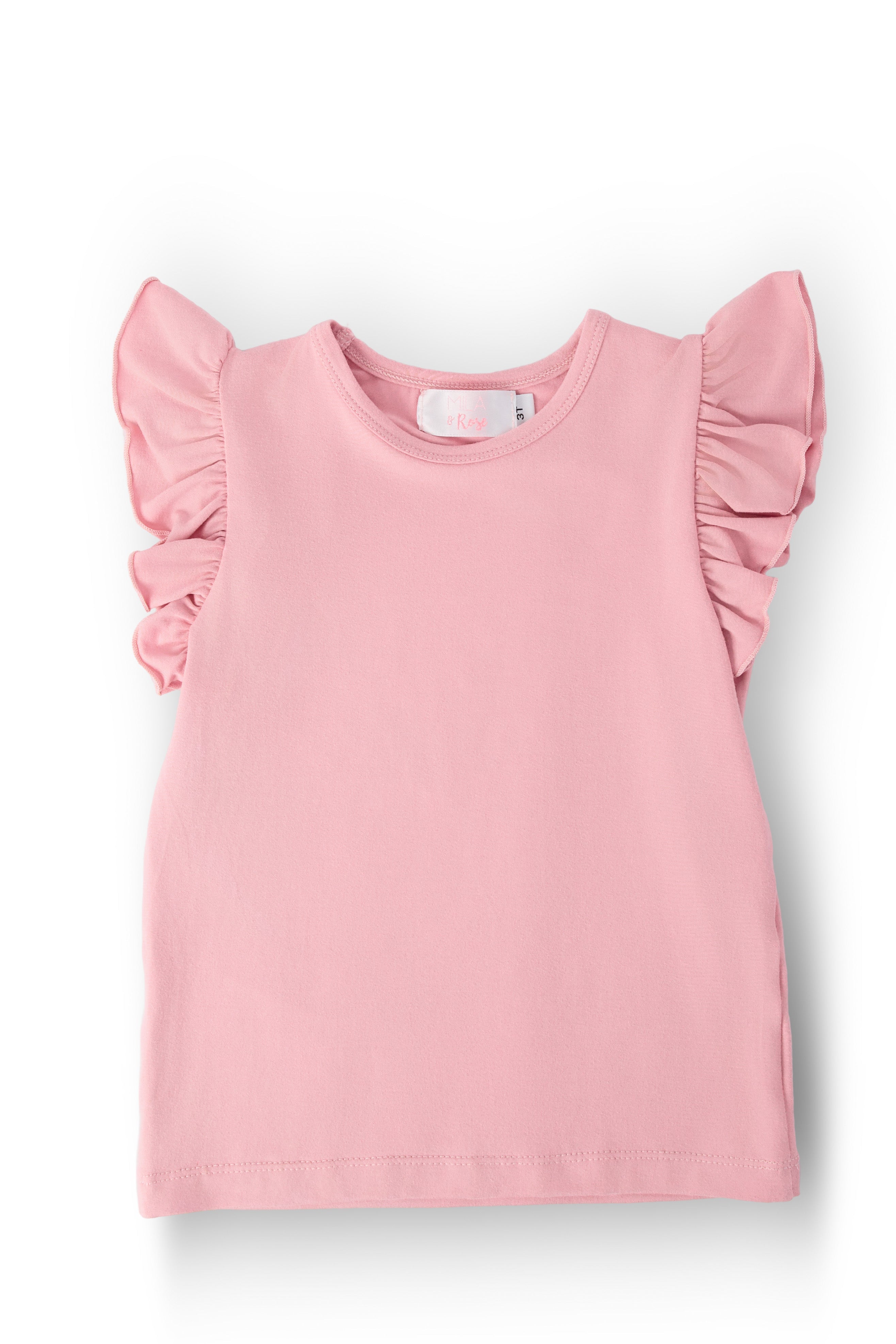 Vintage Pink S/S Ruffle Tee